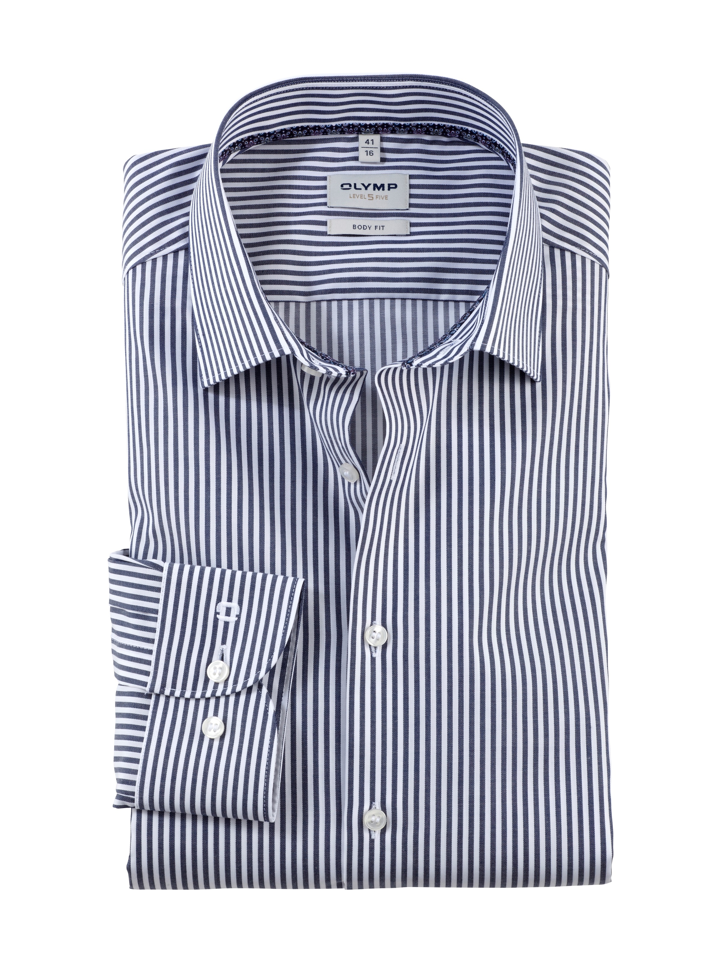 OLYMP Businesshemd »Level Five body fit« mit Römerstreifen