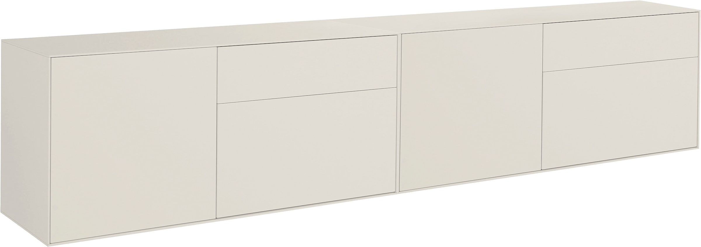 LeGer Home by Lena Gercke Lowboard »Essentials«, (2 St.), Breite: 254cm, MDF lackiert, Push-to-open-Funktion