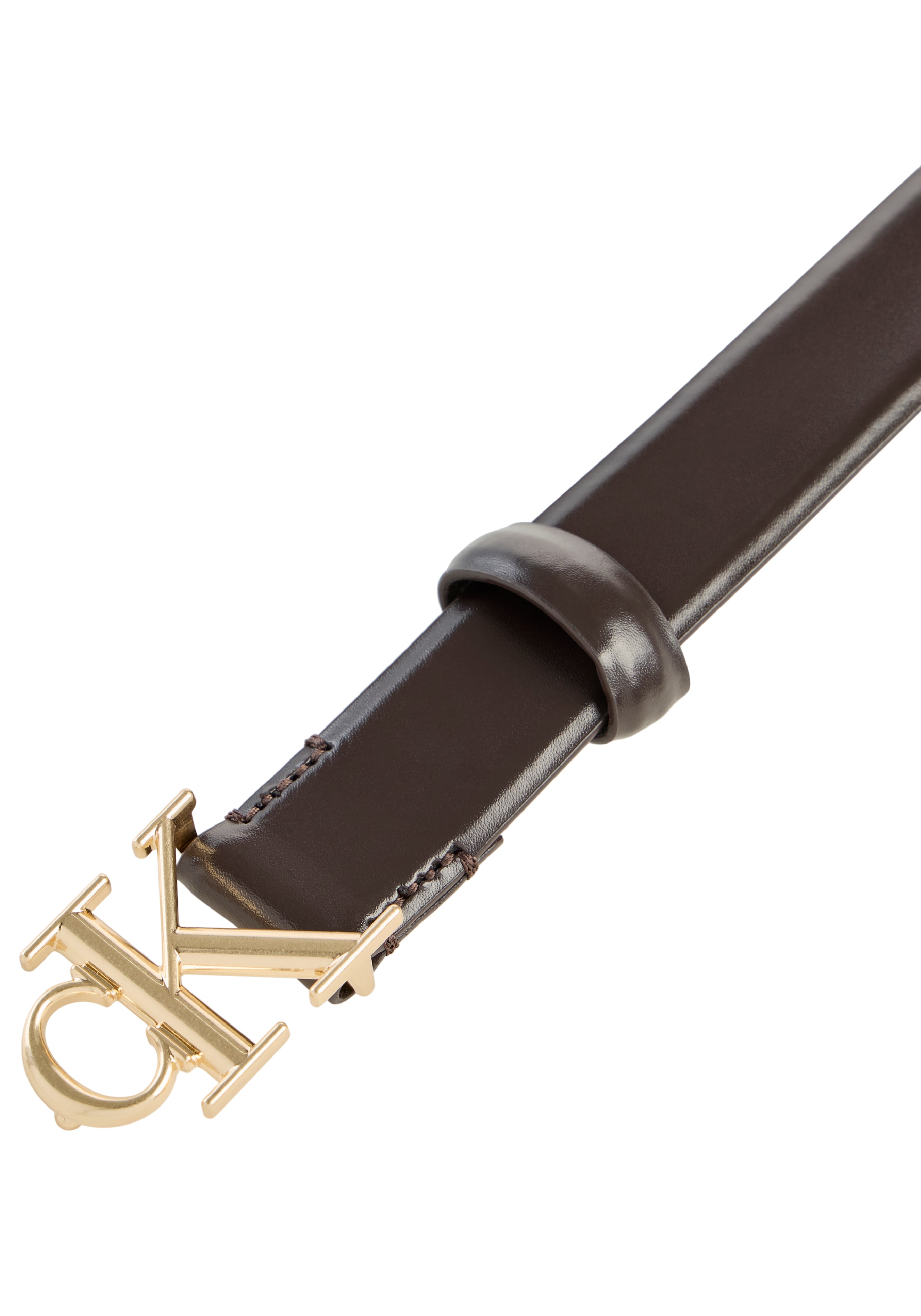 Image of Calvin Klein Ledergürtel "ROUND CK BUCKLE 30MM BELT SMOOTH" Grössenverstellbar mit Metallschliesse