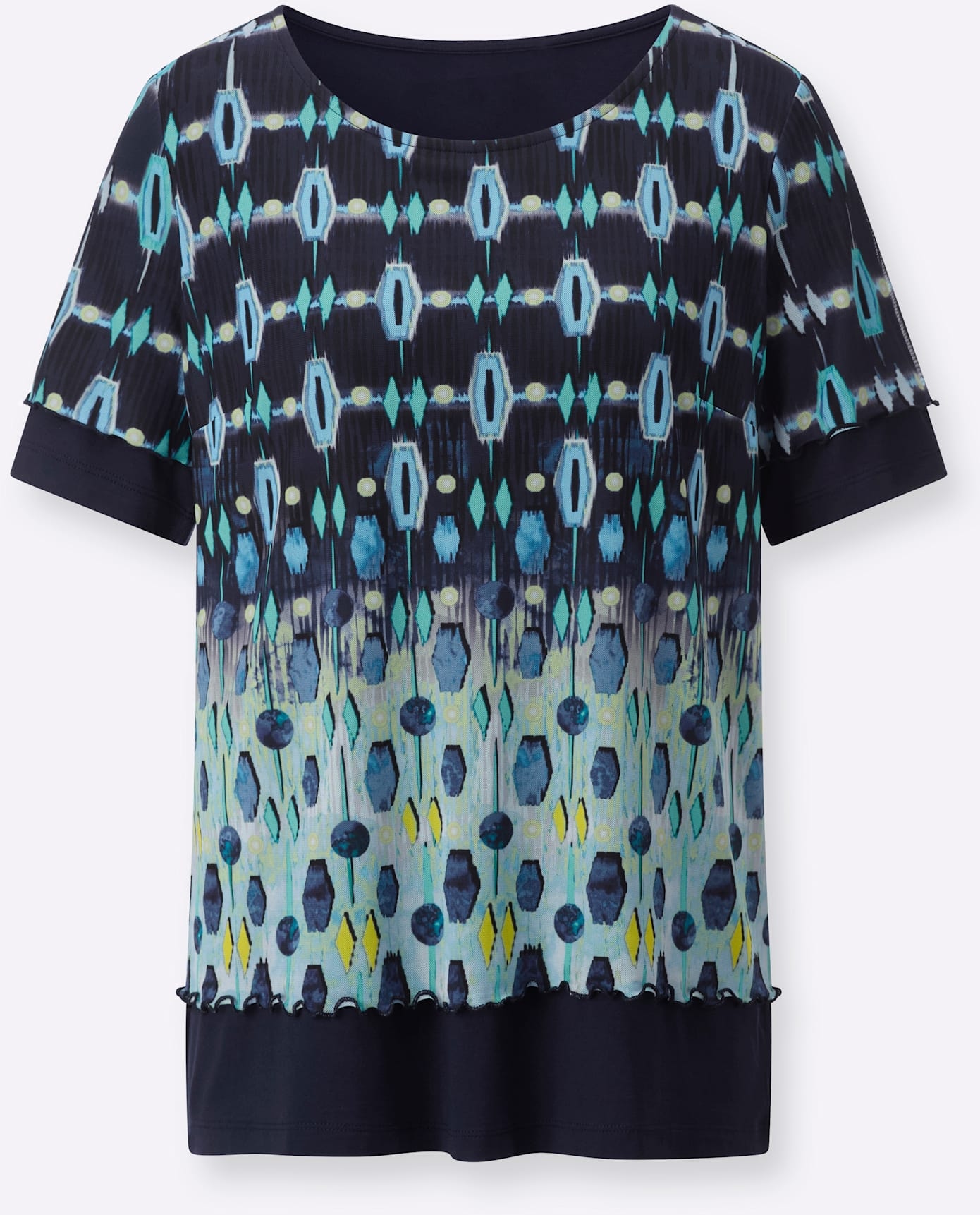 creation L T-shirt 2 en 1 »Mesh-Shirt« 1 pièces