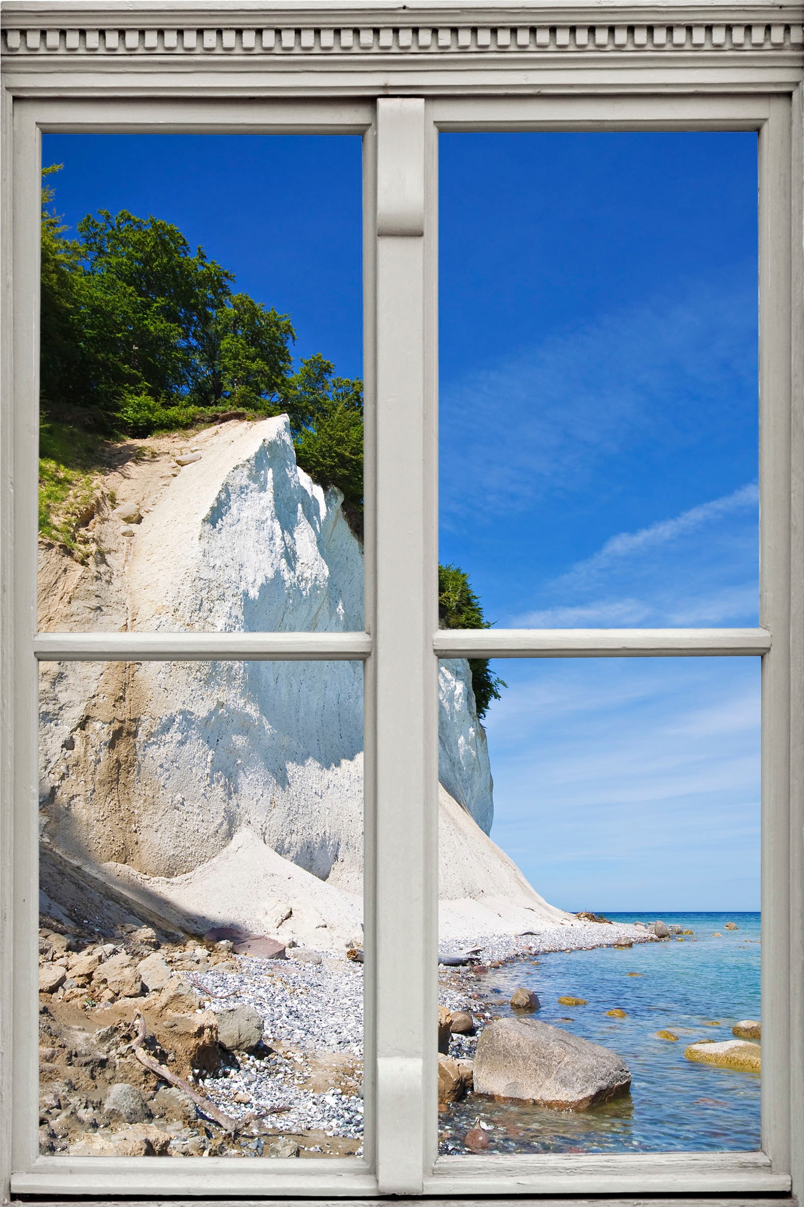 Image of queence Wandsticker "Klippe" Wandsticker, Wandbild, selbstklebend, 3D, Fenster