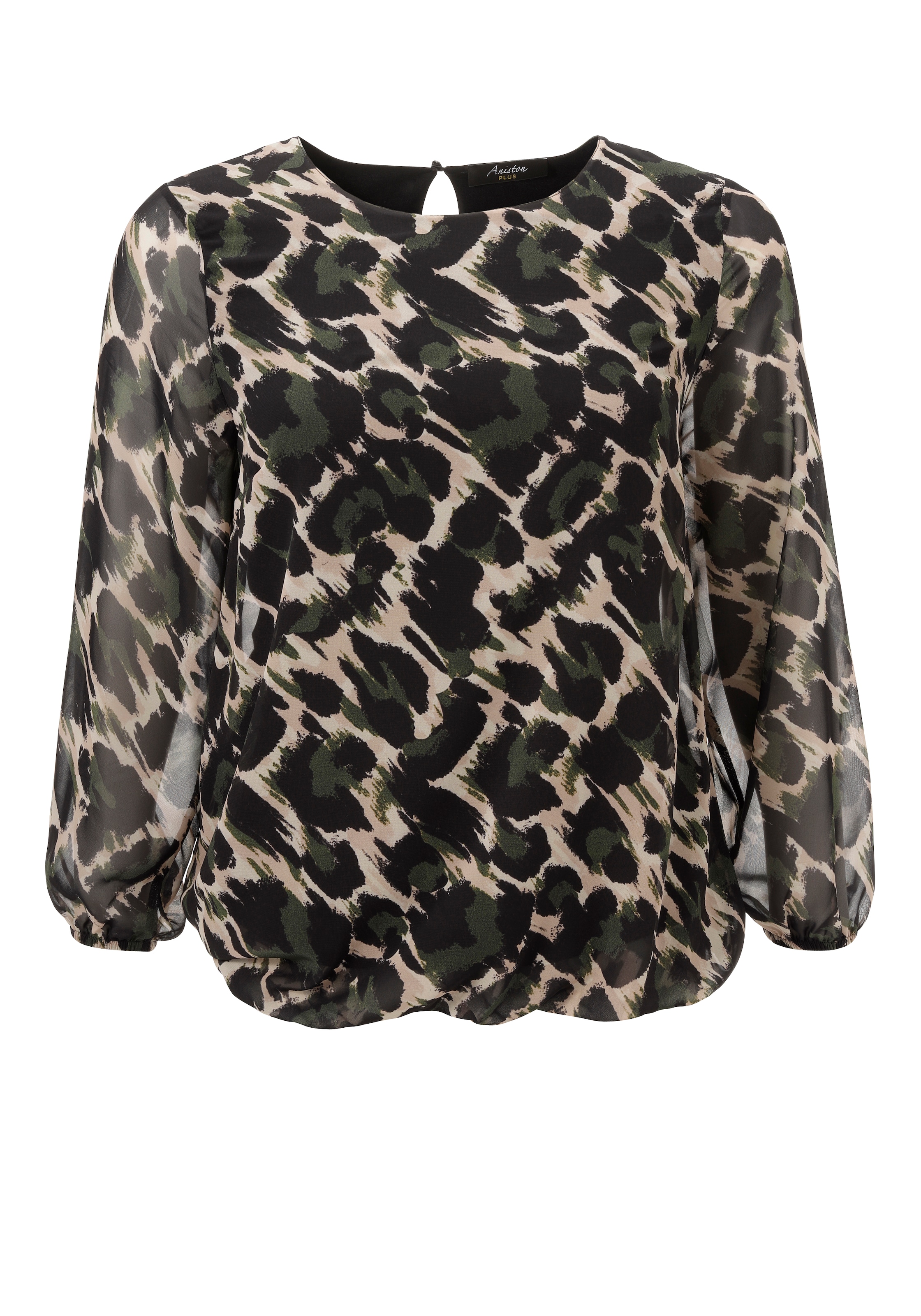 Aniston PLUS Schlupfbluse, mit blickdichtem Jerseyfutter - NEUE KOLLEKTION