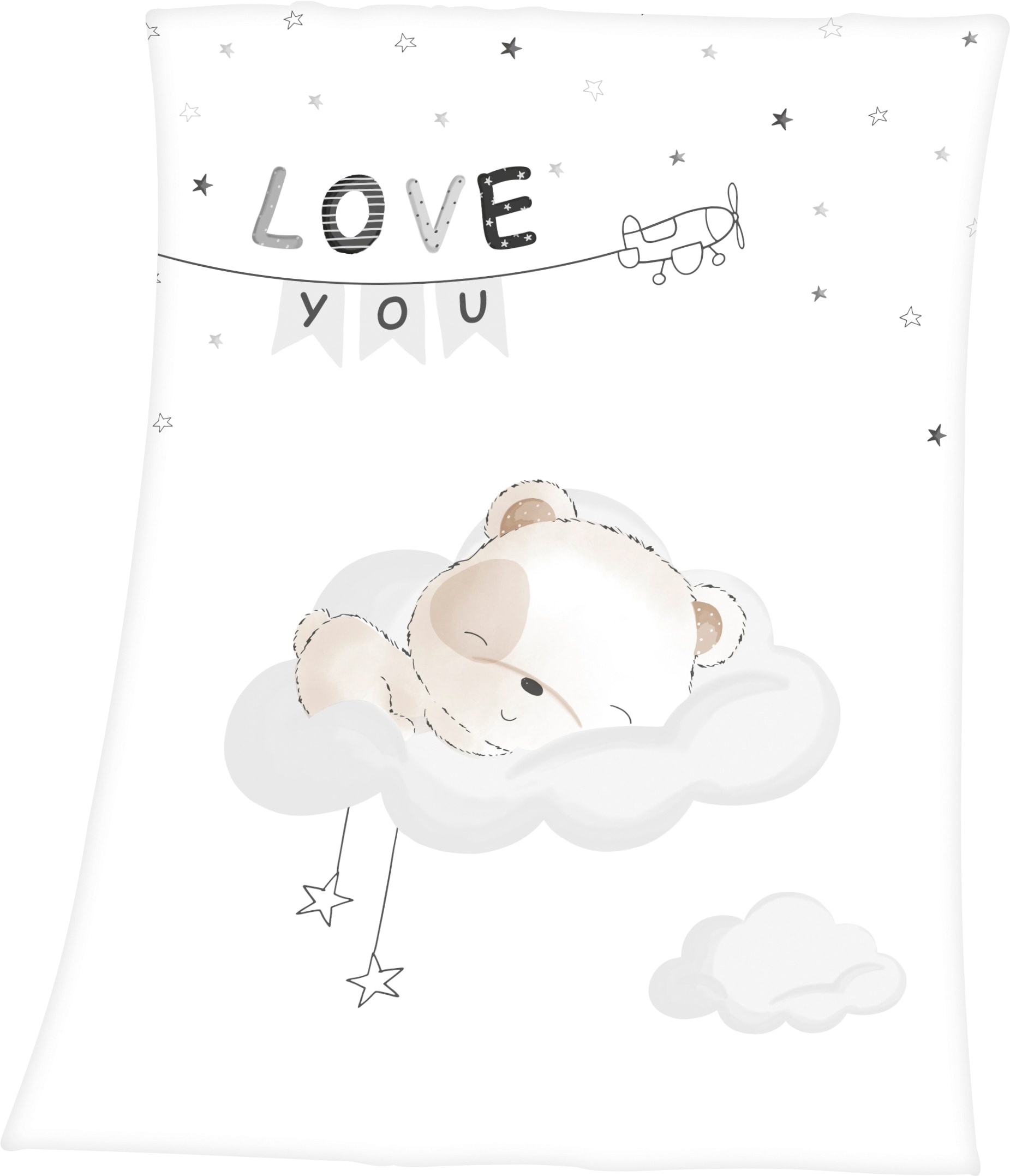 Baby Best und mit bequem niedlichem bear«, little Teddy kaufen »Sleeping Schriftzug, Kuscheldecke Design Babydecke