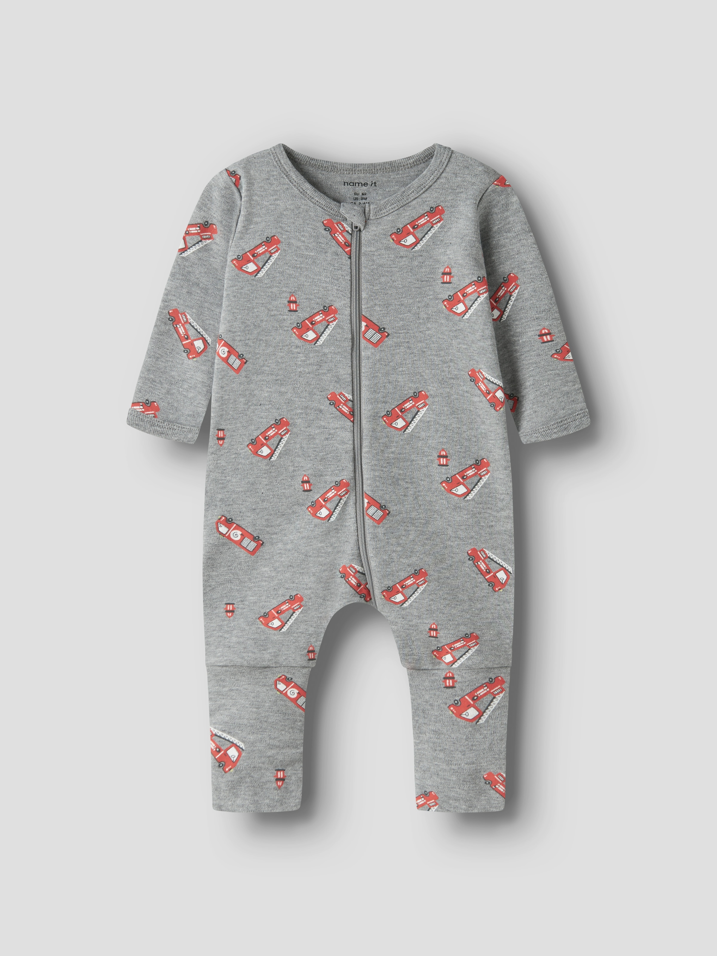 Name It Schlafanzug »NBMNIGHTSUIT 2P ZIP FF FIRETRUCK NOOS« Packung, 2 tlg.