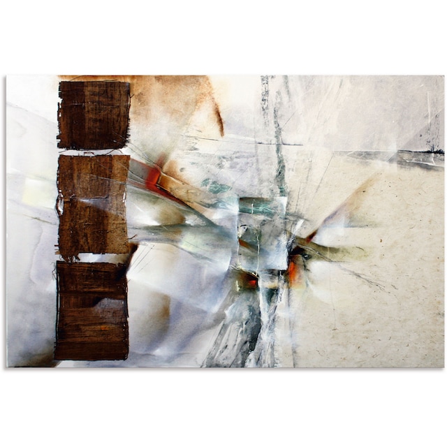 Artland Wandbild »Abstrakte Komposition in weiss«, Gegenstandslos, (1 St.),  als Alubild, Leinwandbild, Wandaufkleber oder Poster in versch. Grössen  kaufen
