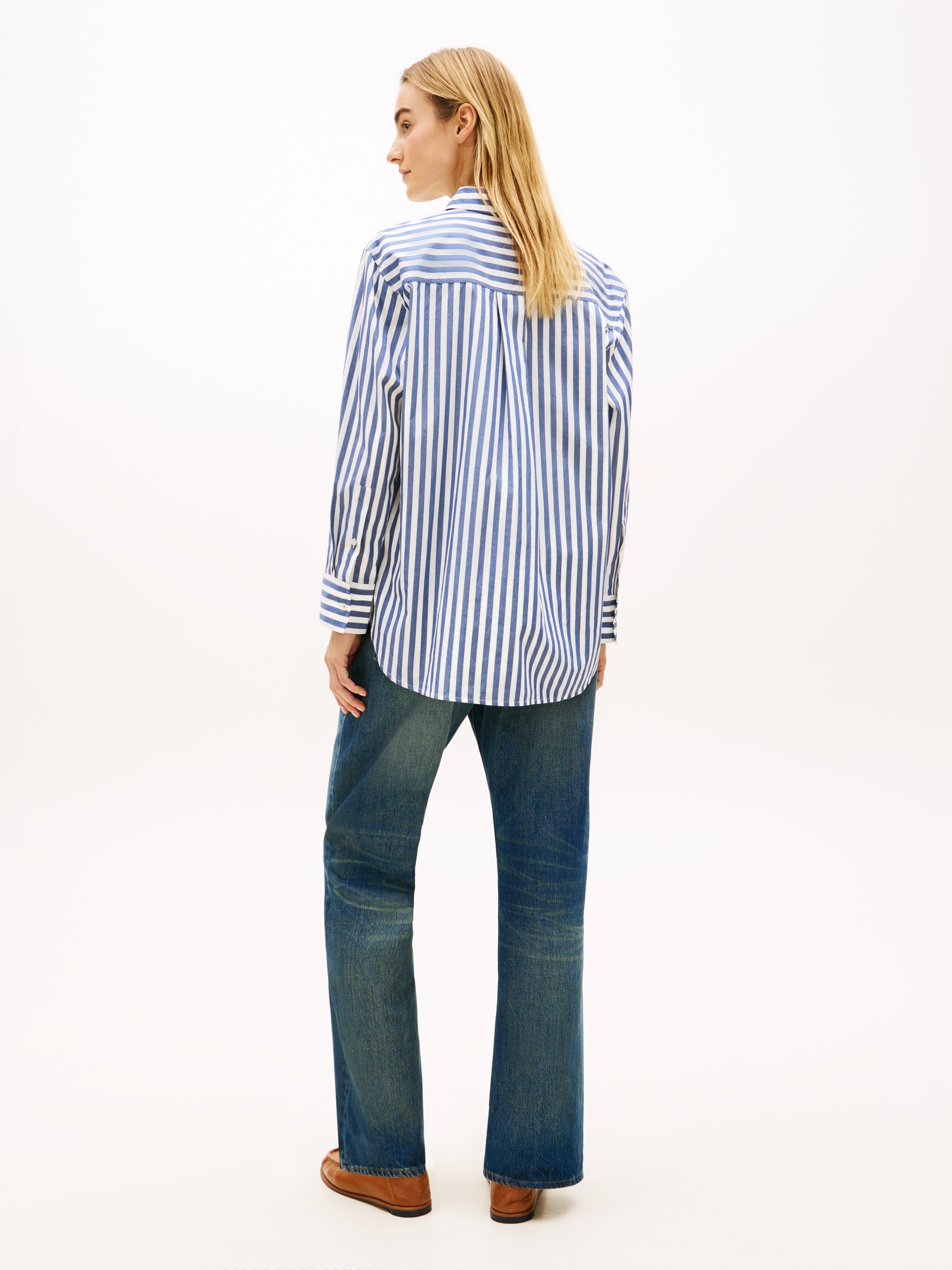 Tommy Hilfiger Blouse à manches longues »ESS POPLIN EASY FIT SHIRT« Baumwolle
