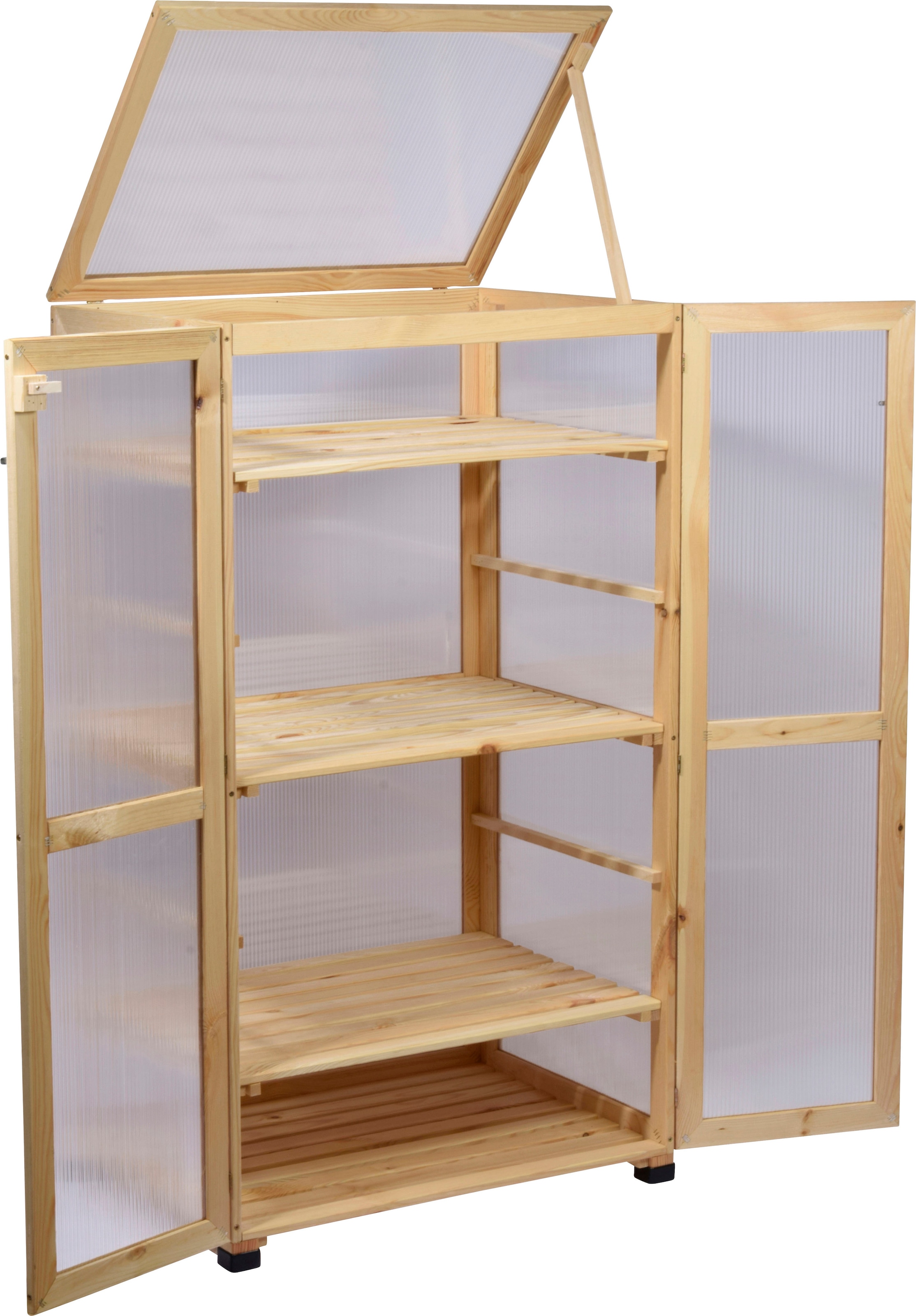 dobar Anzuchttopf »Dome«, grosser Anzuchtschrank aus FSC®-zertifiziertem Kiefernholz