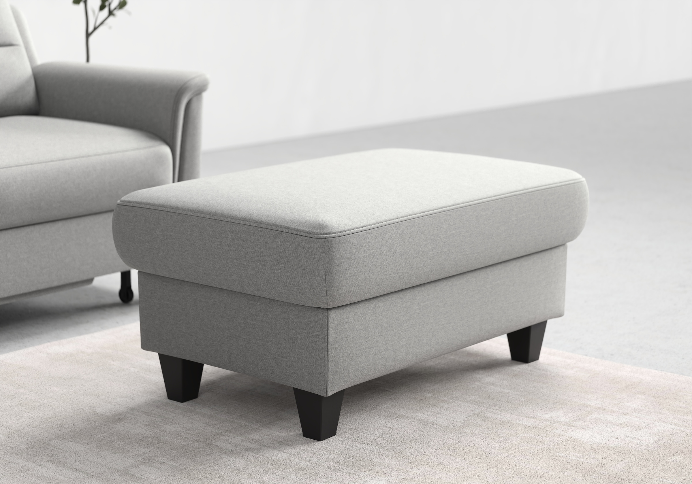 Image of sit&more Stauraumhocker "Farö" mit Stauraum und Federkern und wengefarbenen Füssen