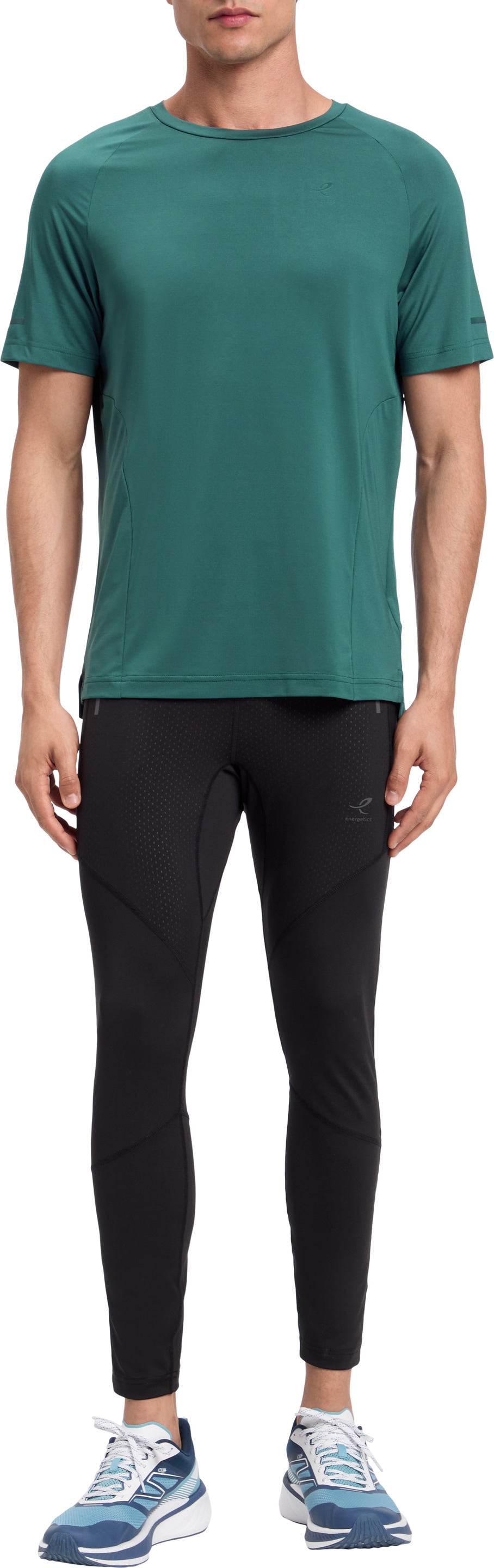 Energetics T-shirt de course »HE.-T-SHIRT ELLAZOR II SHORT SLEEVE M« à manches courtes, sans col, en jersey, plus long à l’arrière