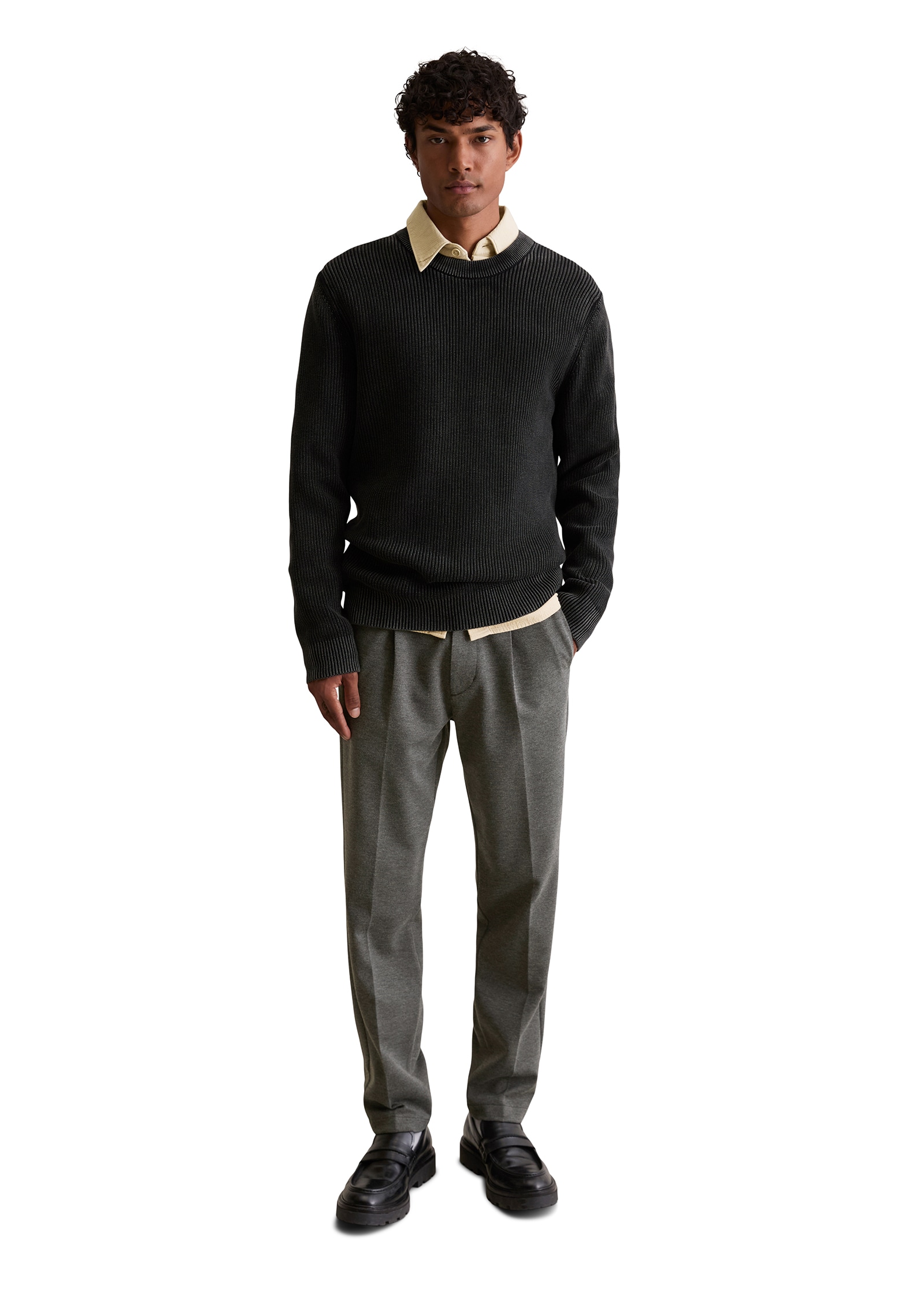 Marc O'Polo DENIM Pull à col rond »loose fit mit speziellem Farbeffekt«