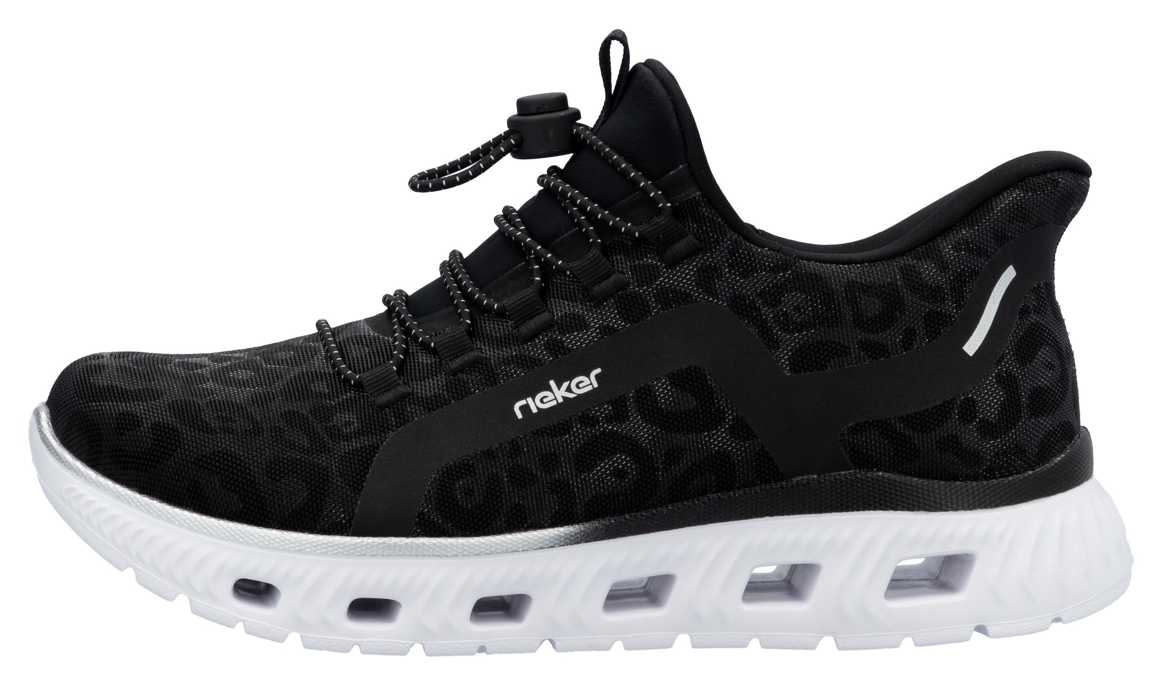 RIEKER Sport Slip-On Sneaker  , Freizeitsneaker, Schlupfschuh in Leo-Optik, mit MemoSoft-Innensohle