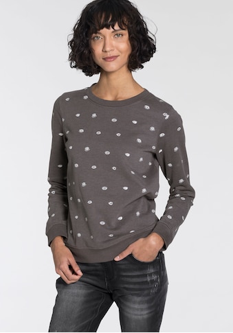 KangaROOS Sweatshirt, mit Wording-Druck auf dem Rücken & Allover-Druck - NEUE KOLLEKTION kaufen
