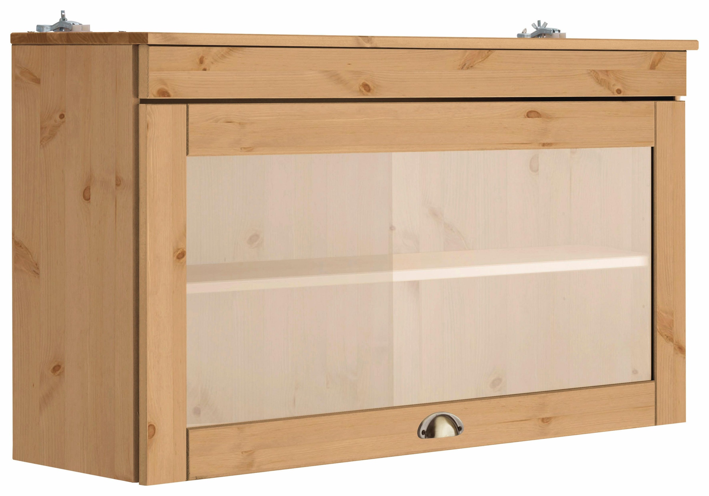 Image of Home affaire Glashängeschrank »Oslo«, 100 cm breit, aus massiver Kiefer, 1 Klappe, Metallgriff, Landhaus-Optik bei Ackermann Versand Schweiz