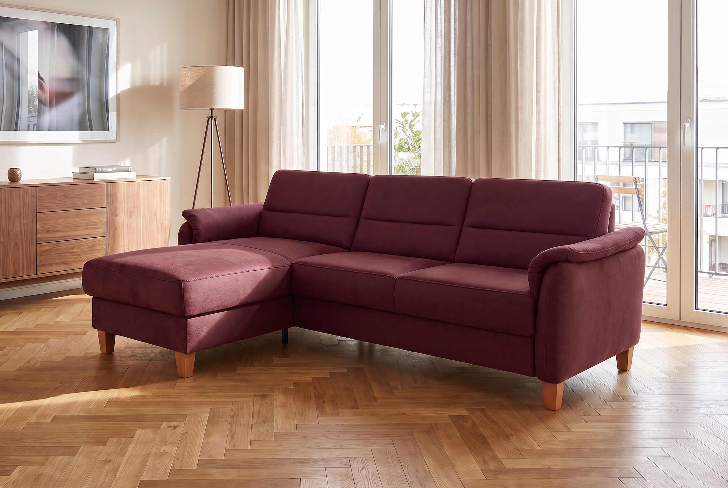 Image of Home affaire Ecksofa "Palmera L-Form, B: 244 cm - OTTO. Verlässliche Qualität." optional Schlaffunktion & Bettkasten, Federkern