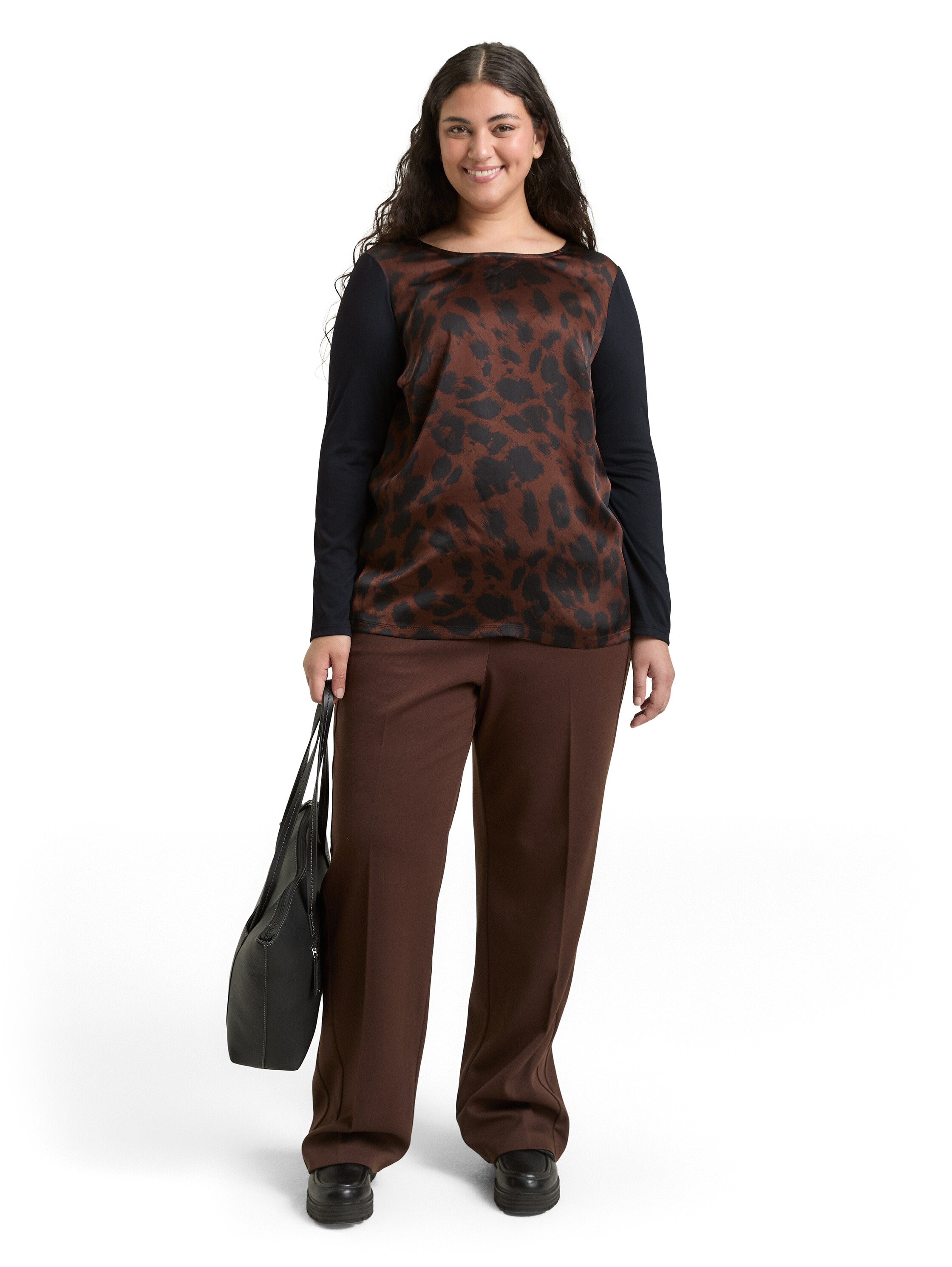TOM TAILOR PLUS T-shirt à manches longues mit Animal Print