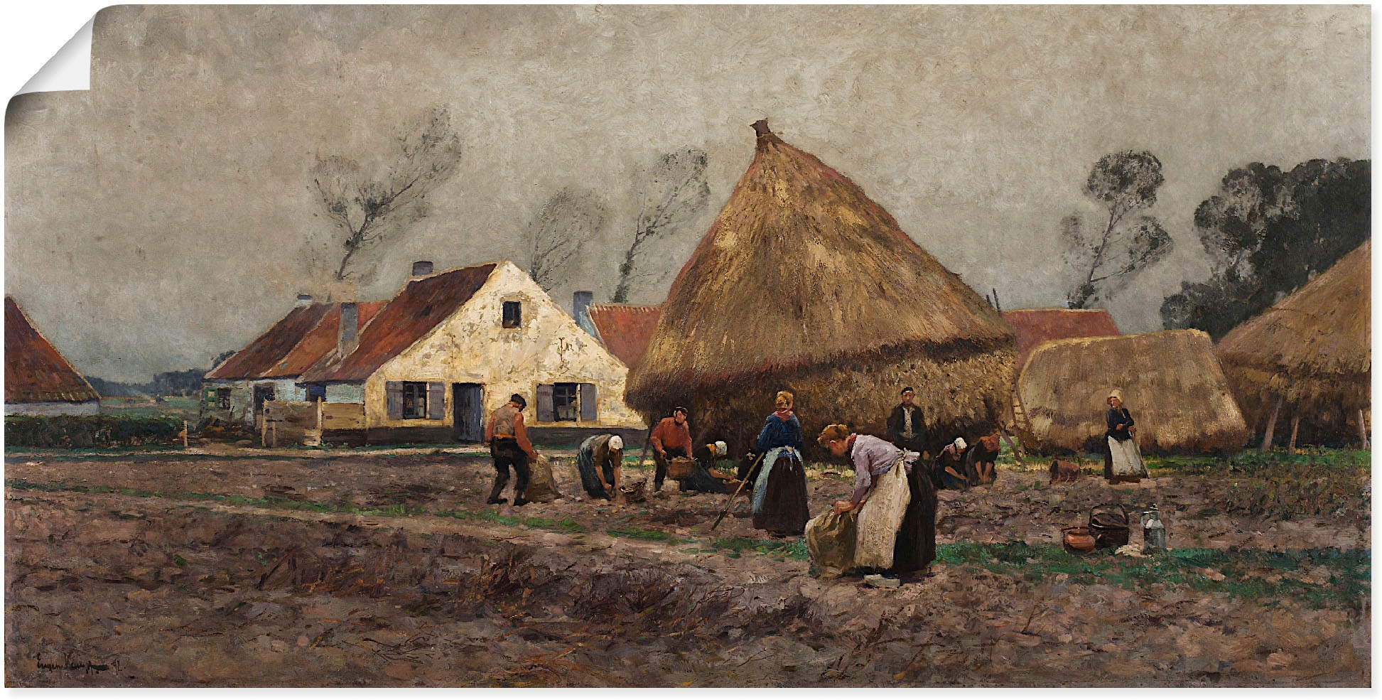 Image of Artland Wandbild »Kartoffelernte. 1892«, Berufe, (1 St.), in vielen Grössen & Produktarten -Leinwandbild, Poster, Wandaufkleber / Wandtattoo auch für Badezimmer geeignet bei Ackermann Versand Schweiz