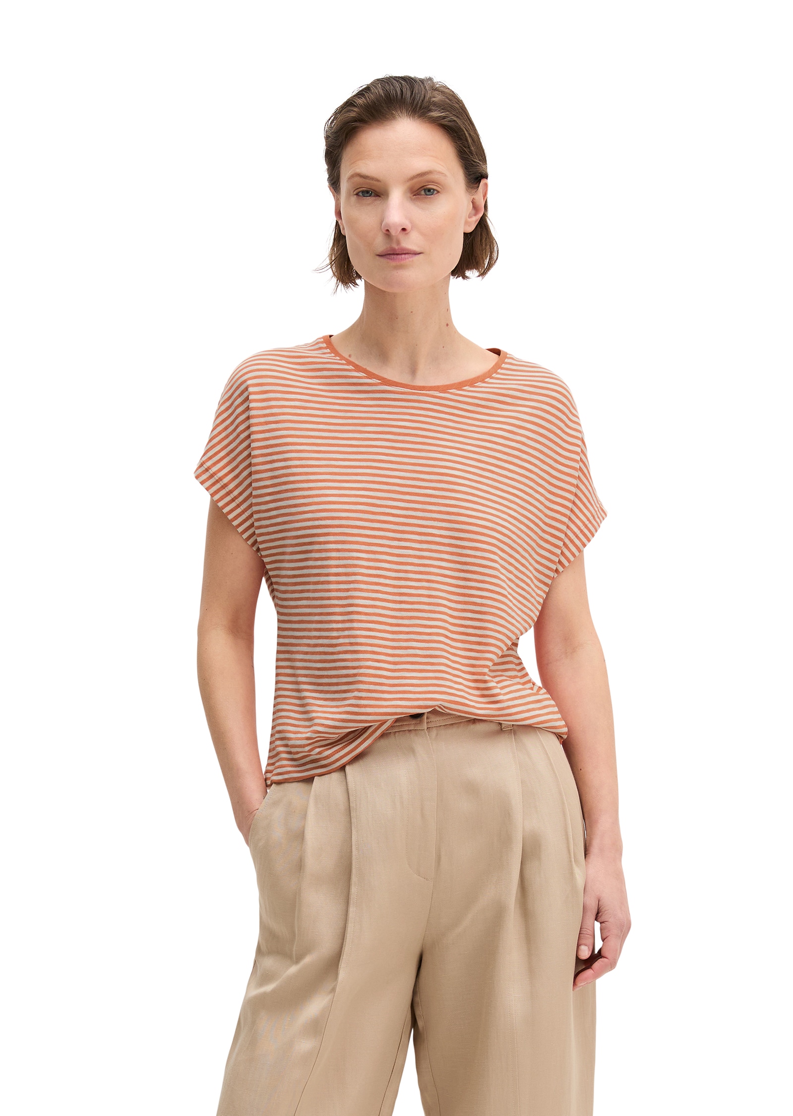 Image of Marc OPolo T-Shirt Gestreift, regular aus Baumwoll-Single-Jersey