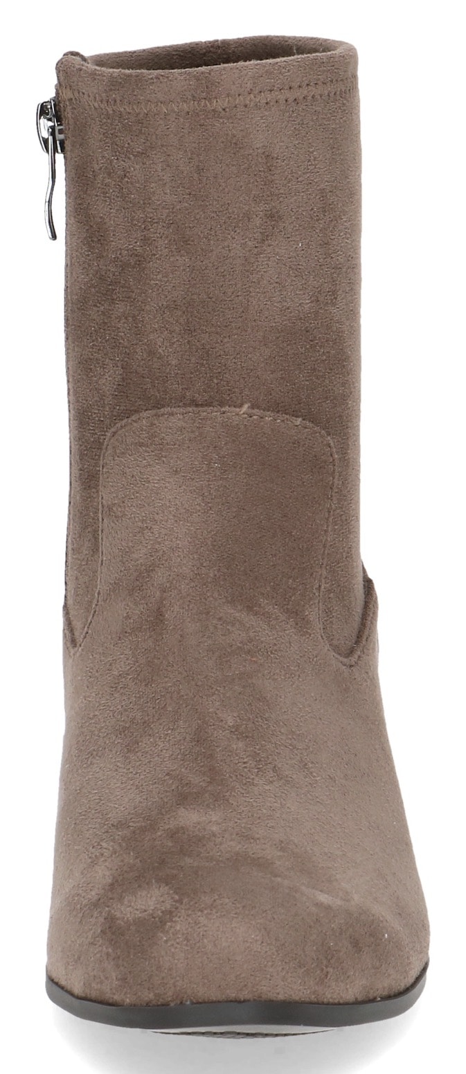Caprice Bottines  , talon bloc, chaussure business avec fermeture éclair intérieure pratique