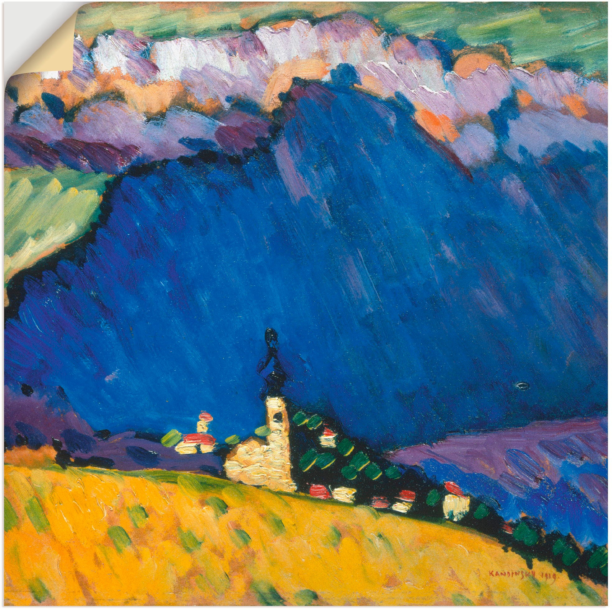 Image of Artland Wandbild »Dünaberg. 1909«, Berge, (1 St.), in vielen Grössen & Produktarten -Leinwandbild, Poster, Wandaufkleber / Wandtattoo auch für Badezimmer geeignet bei Ackermann Versand Schweiz