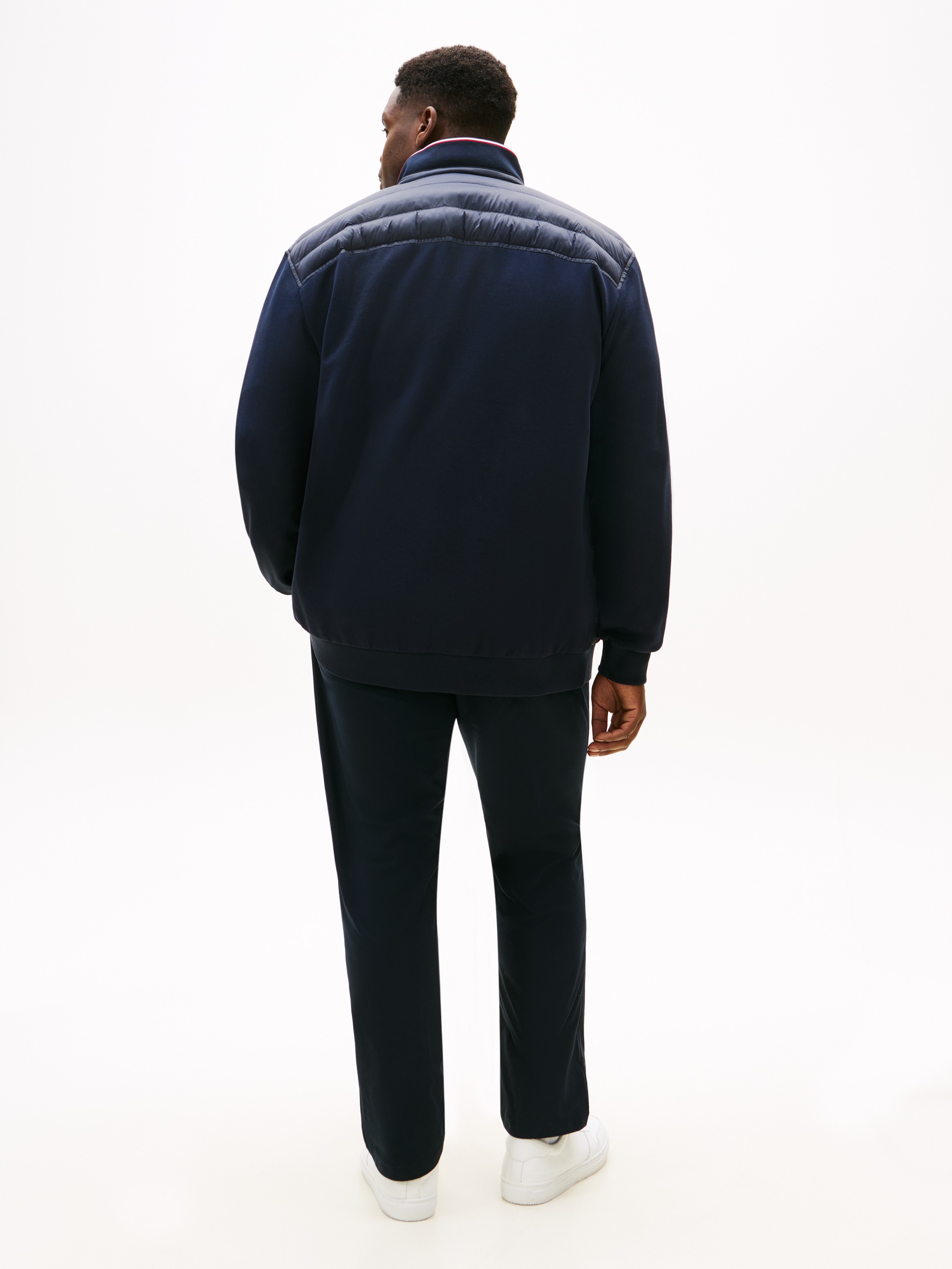 Tommy Hilfiger Big & Tall Veste sweat »BT-MIX MEDIA STAND CLLR-B« mit gesteppten Vorderteil, normale Passform, Stehkragen