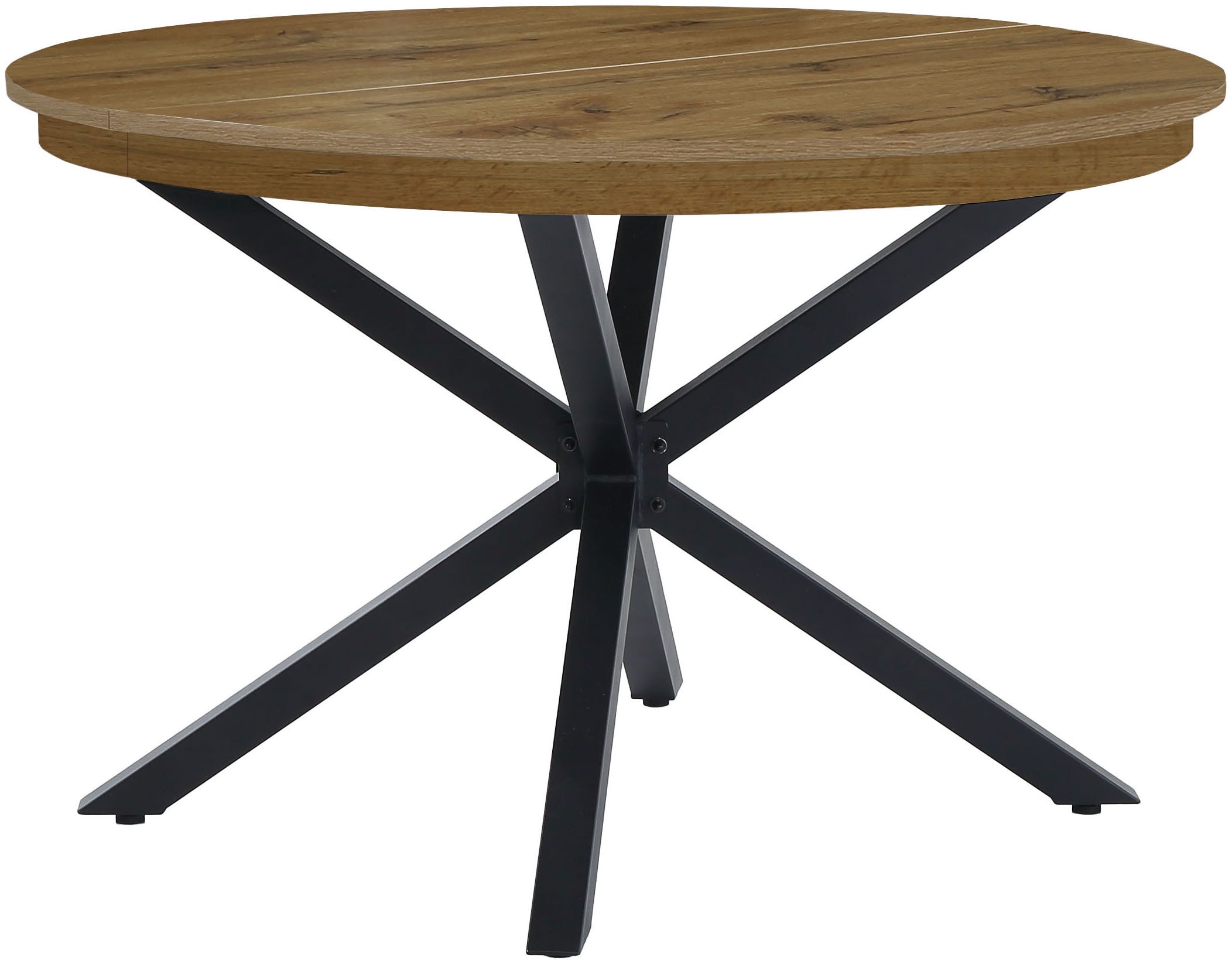 Jockenhöfer Gruppe Ensemble de salle à manger »Olbia/Düren, Sitzgruppe (Set, 5-tlg., 1 Ausziehtisch und 4 Stühle)« 5 tlg. Table avec rallonge papillon, 120-160 cm, chêne sauvage