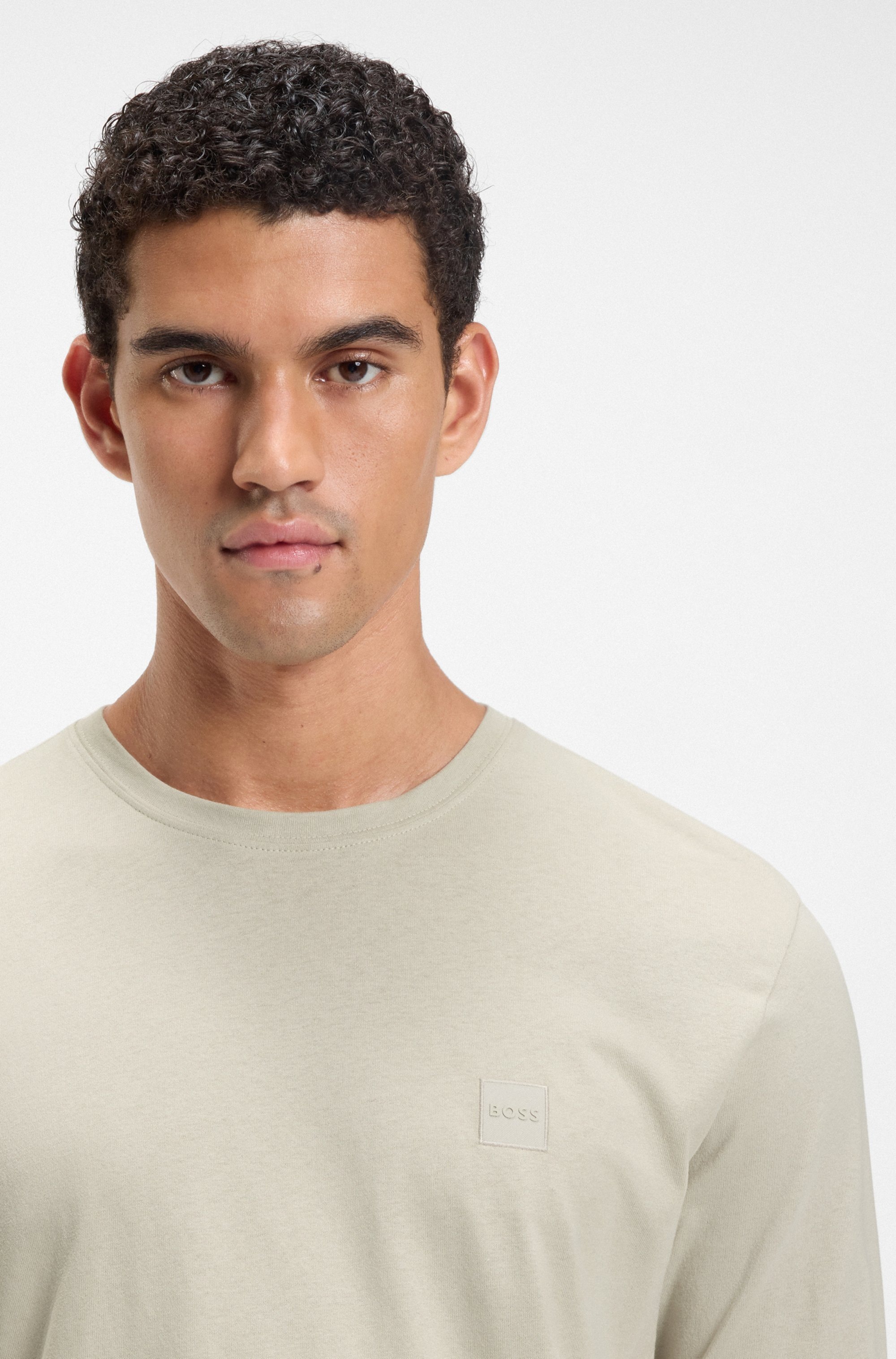 BOSS ORANGE Langarmshirt »Tacks«, mit Markenlogo auf der Brust