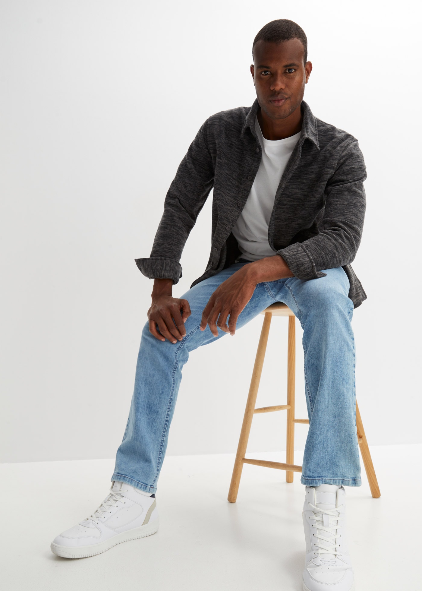 bonprix Regular-fit-Jeans »Regular Fit Stretch-Jeans m. Komfortschnitt, Straight«, Regular Fit Stretch-Jeans m. Komfortschnitt, Straight
