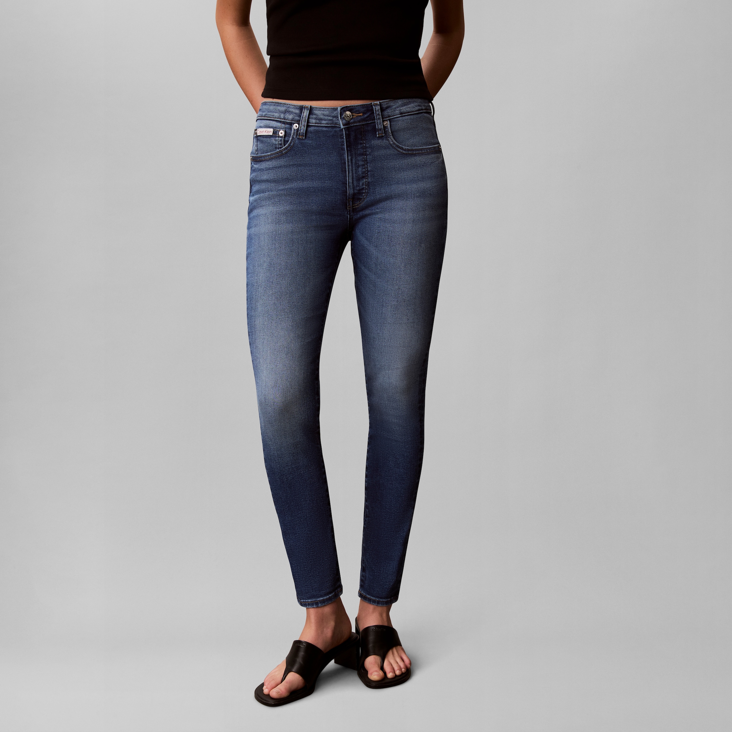 Image of Calvin Klein Skinny-fit-Jeans "MID RISE SKINNY INDIGO STATION" Skinny fit mit Taschen