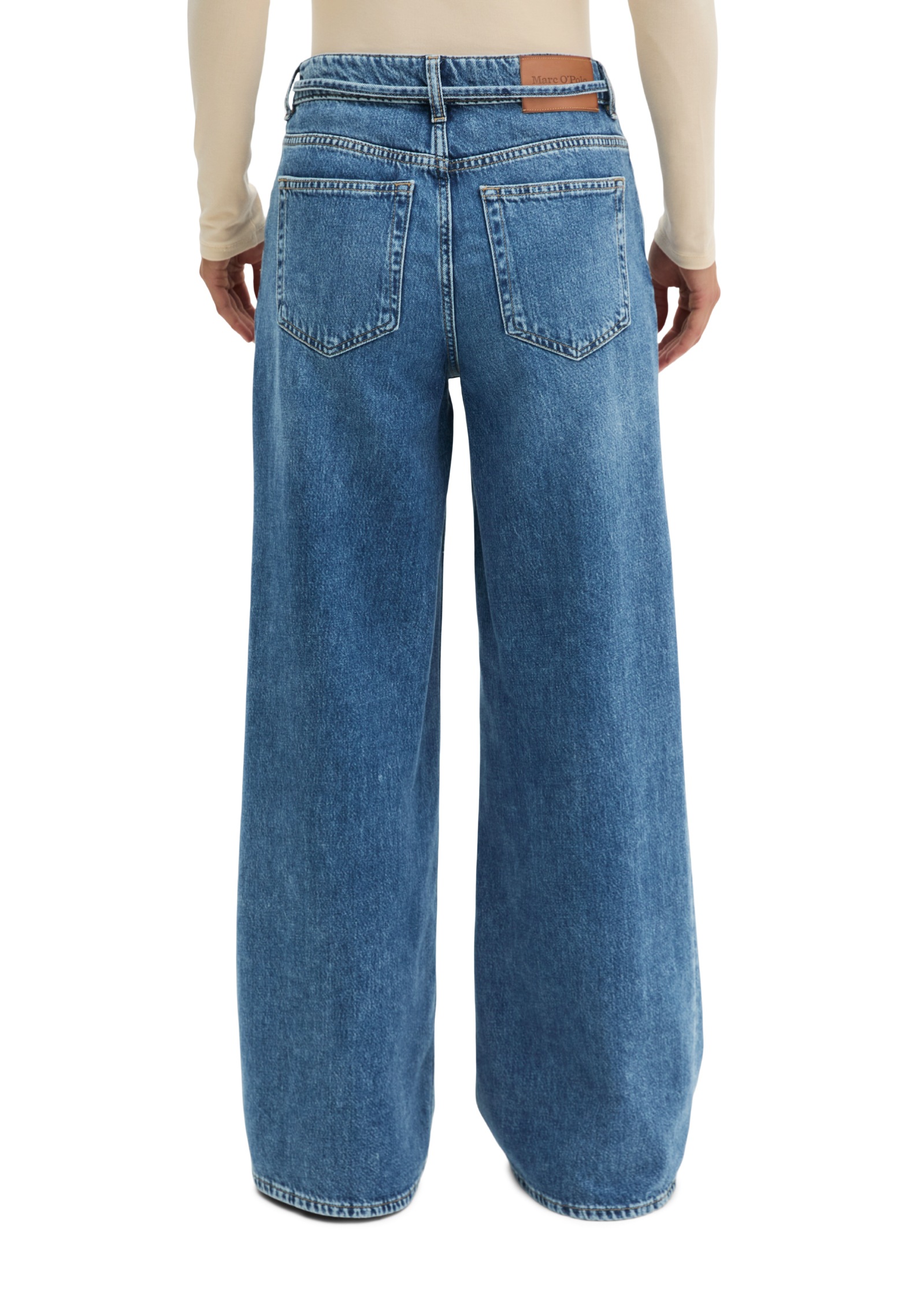 Marc O'Polo Weite Jeans Model Lania wide aus Rigid Denim ohne Elasthan