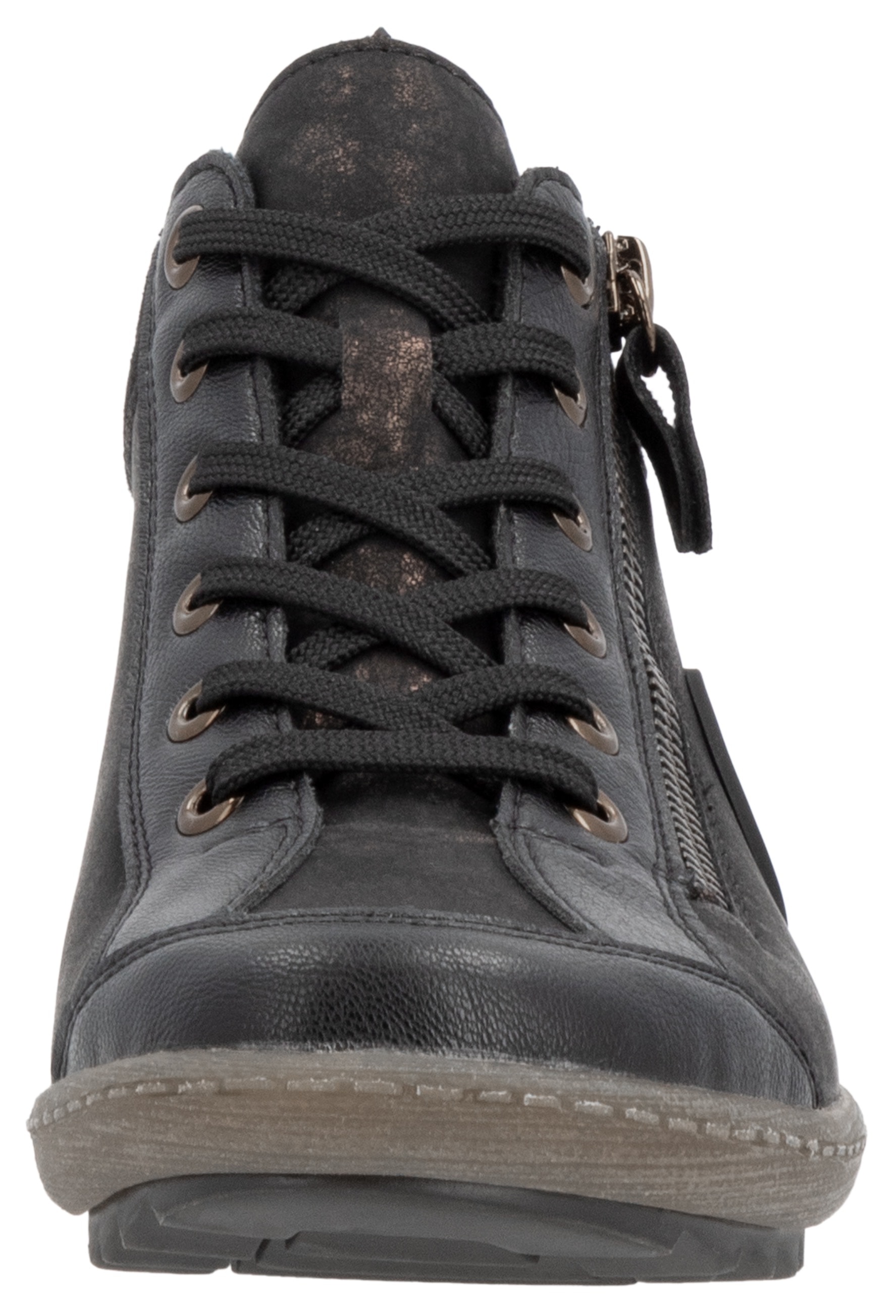 Remonte Schnürboots, Flats, Komfortschuh, Boots mit seitlichem Reissverschluss