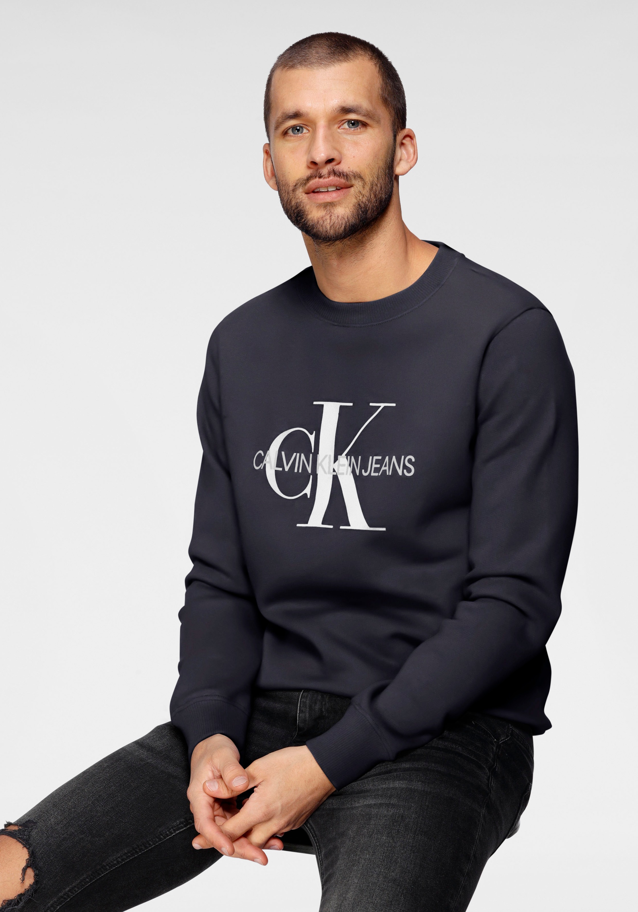 Image of Calvin Klein Jeans Sweatshirt »ICONIC MONOGRAM CREWNECK« bei Ackermann Versand Schweiz