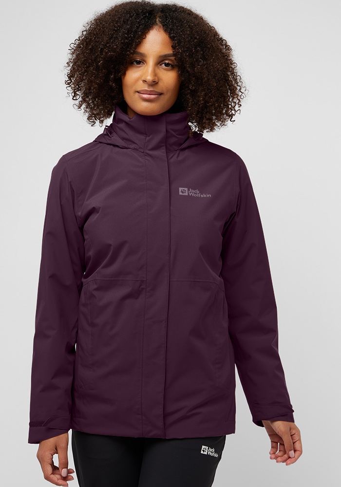 Image of Jack Wolfskin 3-in-1-Funktionsjacke "ROTWAND 3IN1 JKT W" mit Kapuze