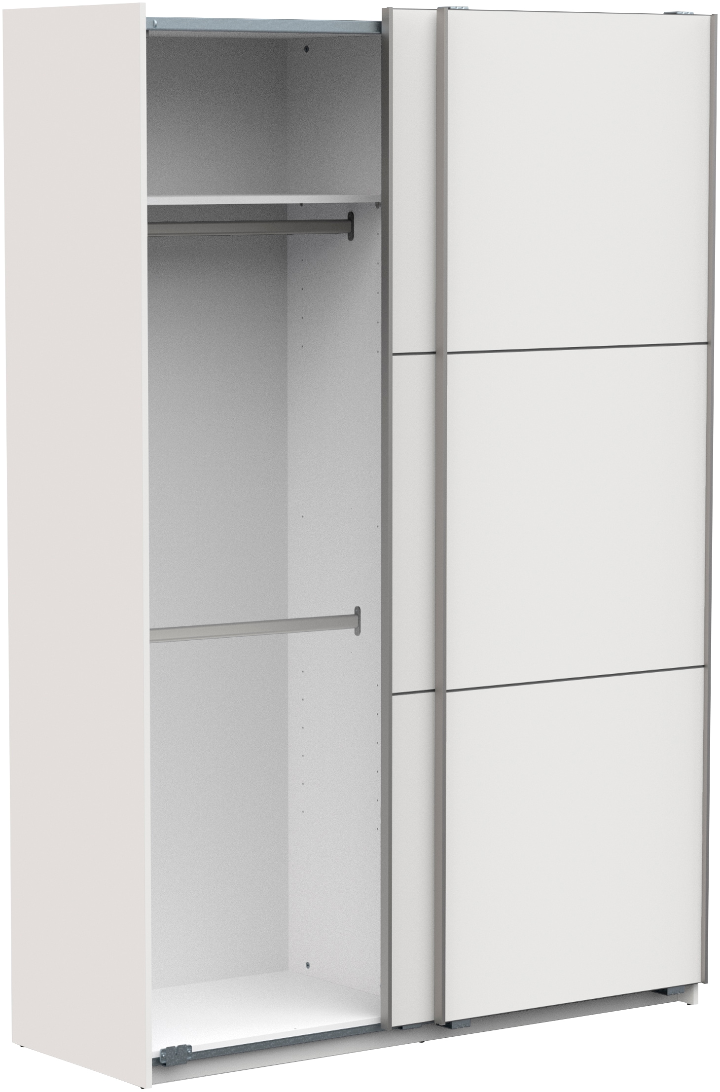 Demeyere GROUP Schiebetürenschrank »Alhambra« B/H/T ca. 148/224/60cm,  viel Stauraum, 2 Kleiderstangen aus Stahl, viele Ablageflächen
