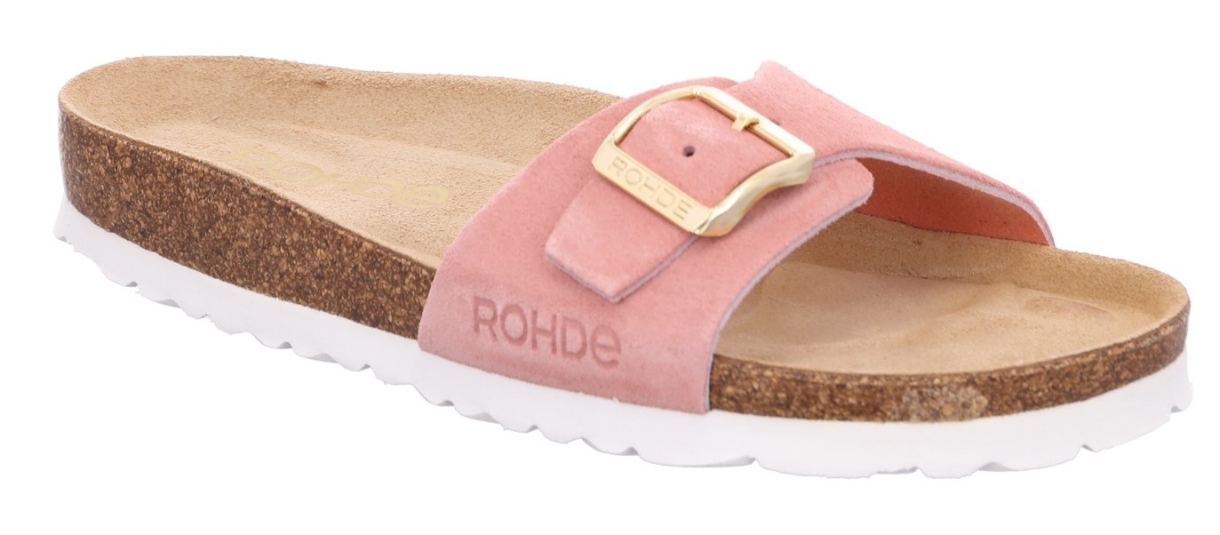 Rohde Pantolette, Keilabsatz, Sommerschuh, Schlappen mit vorgeformtem Softfussbett