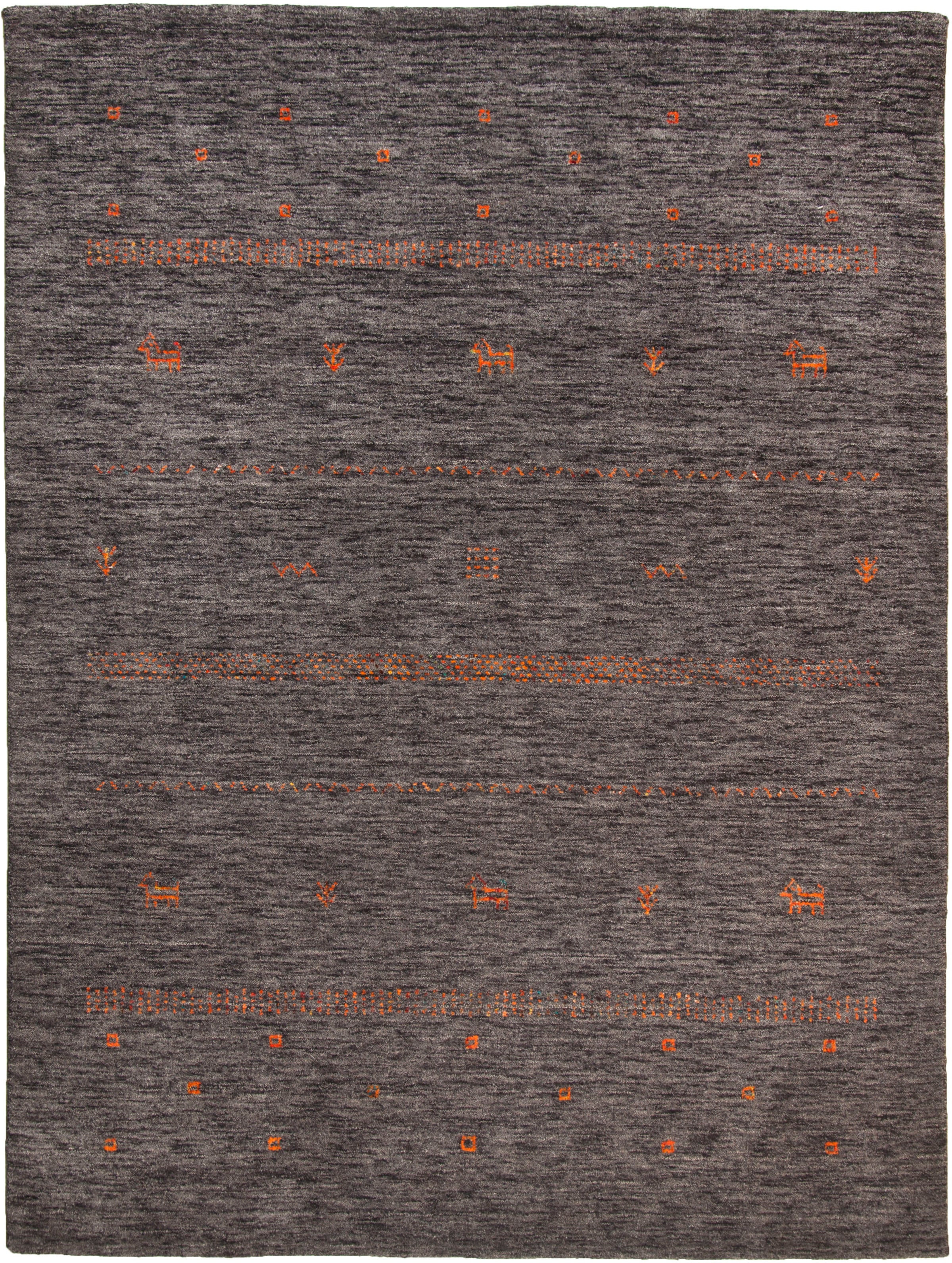 THEKO Wollteppich »Nebraska ZO89615«, rechteckig, Handweb-Teppich, reine Wolle, Gabbeh-Struktur, handgewebt