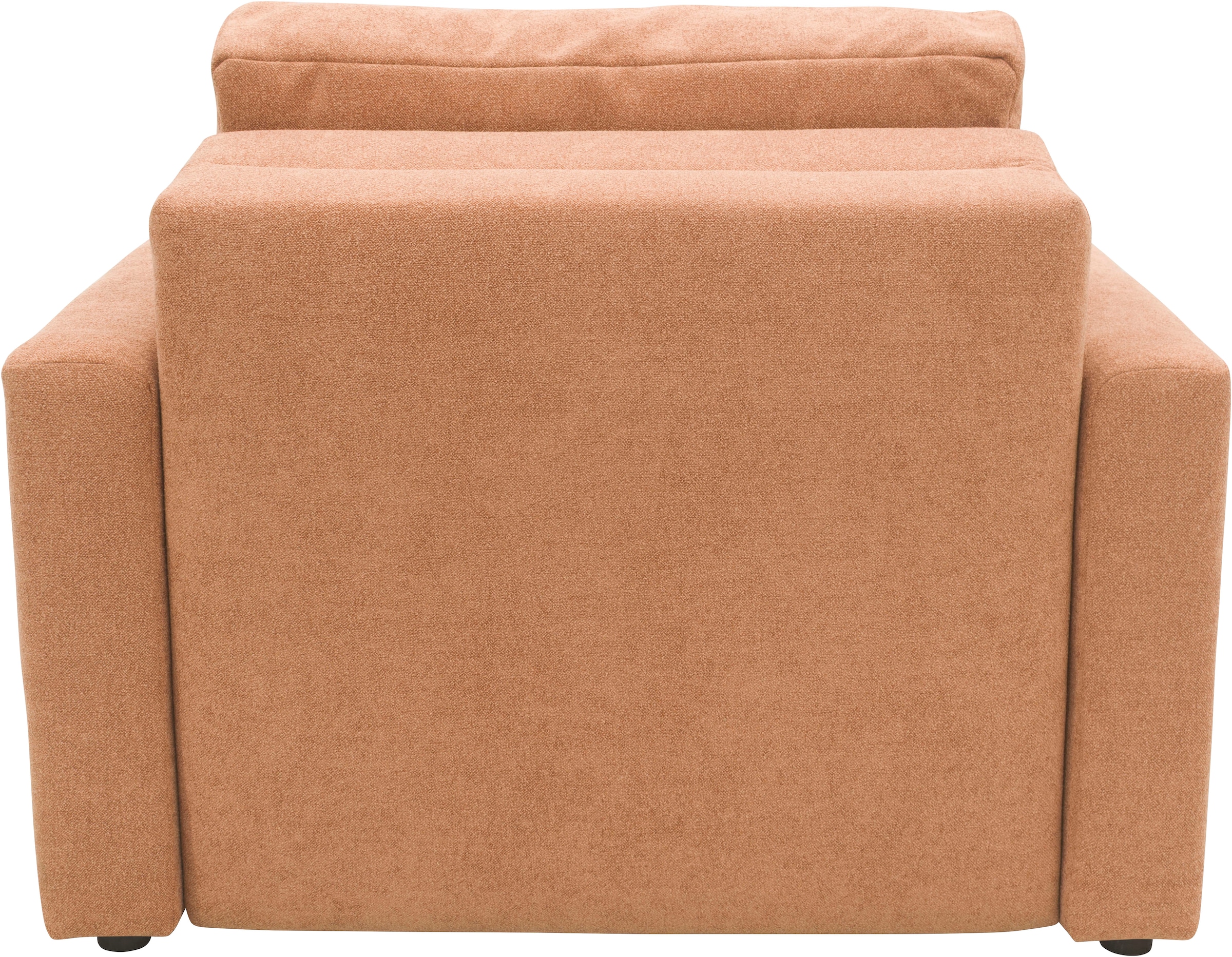 DOMO collection Sessel »Sintra ausklappbar zur Schlaffunktion, mit Rückenkissen« Feinstruktur, lachs