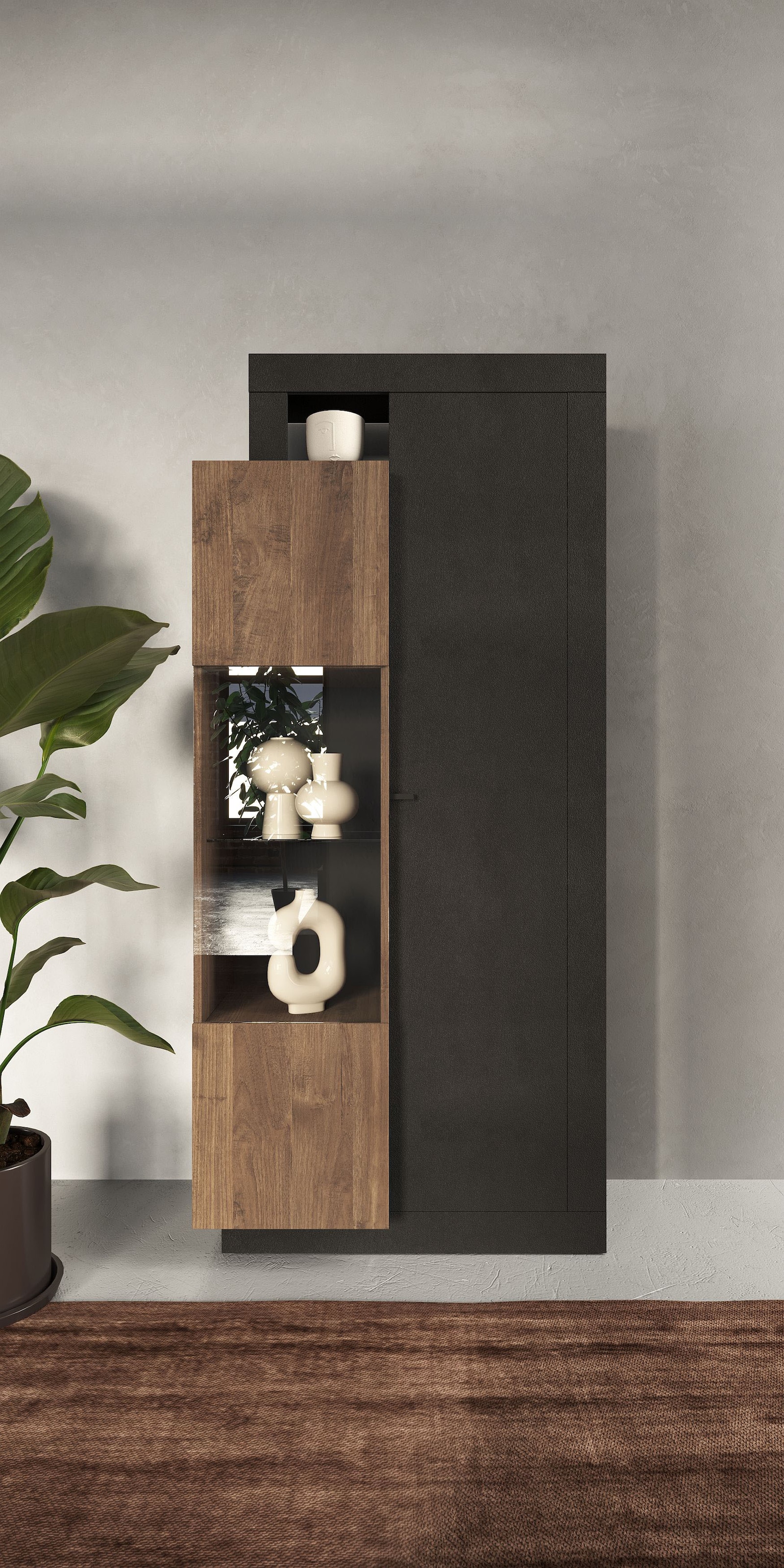 Home affaire Vitrine »Freedom« Breite 87 cm mit 2 Türen, Höhe 188 cm