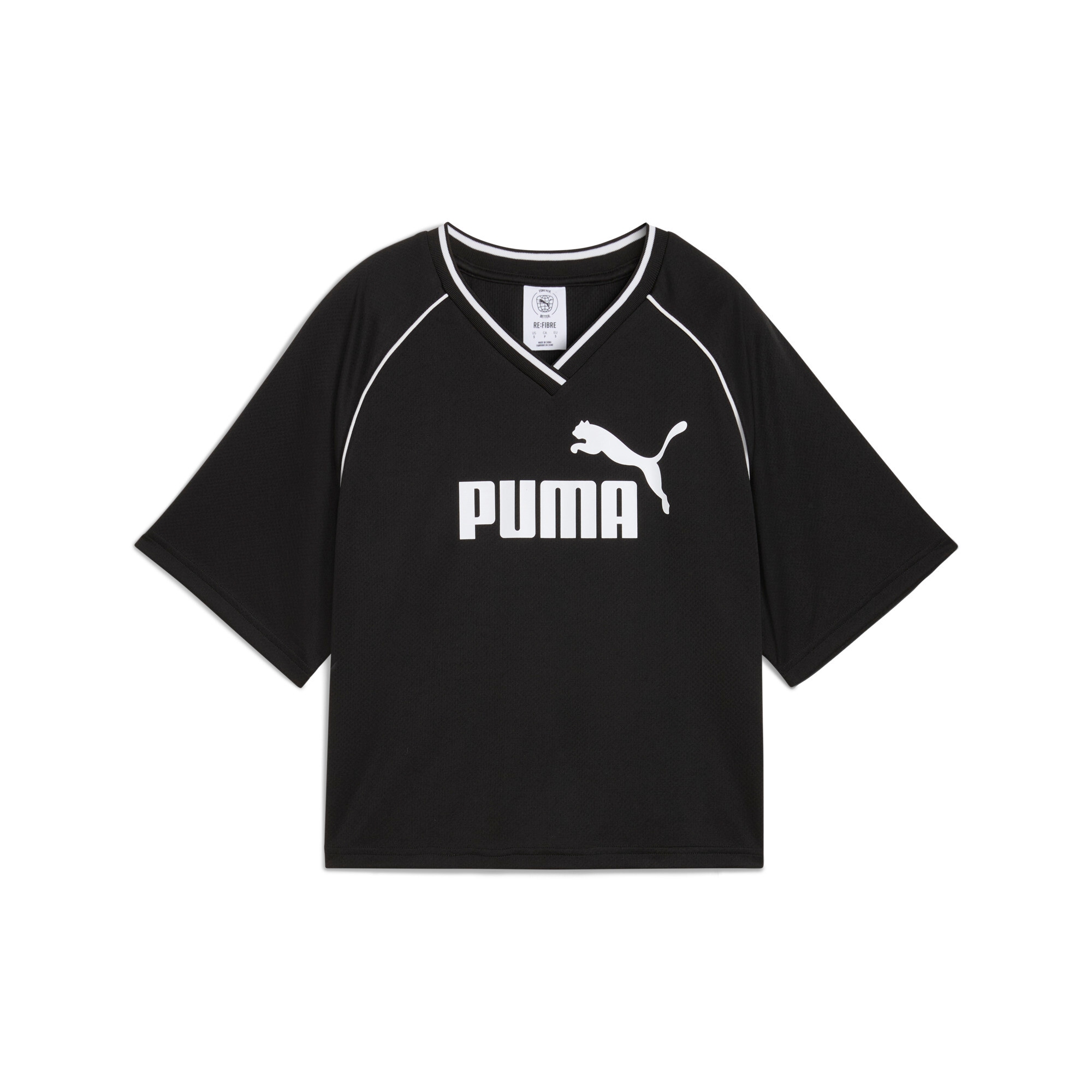 PUMA T-Shirt »ESS RELAXED CROPPED FOOTBALL JERSEY«
