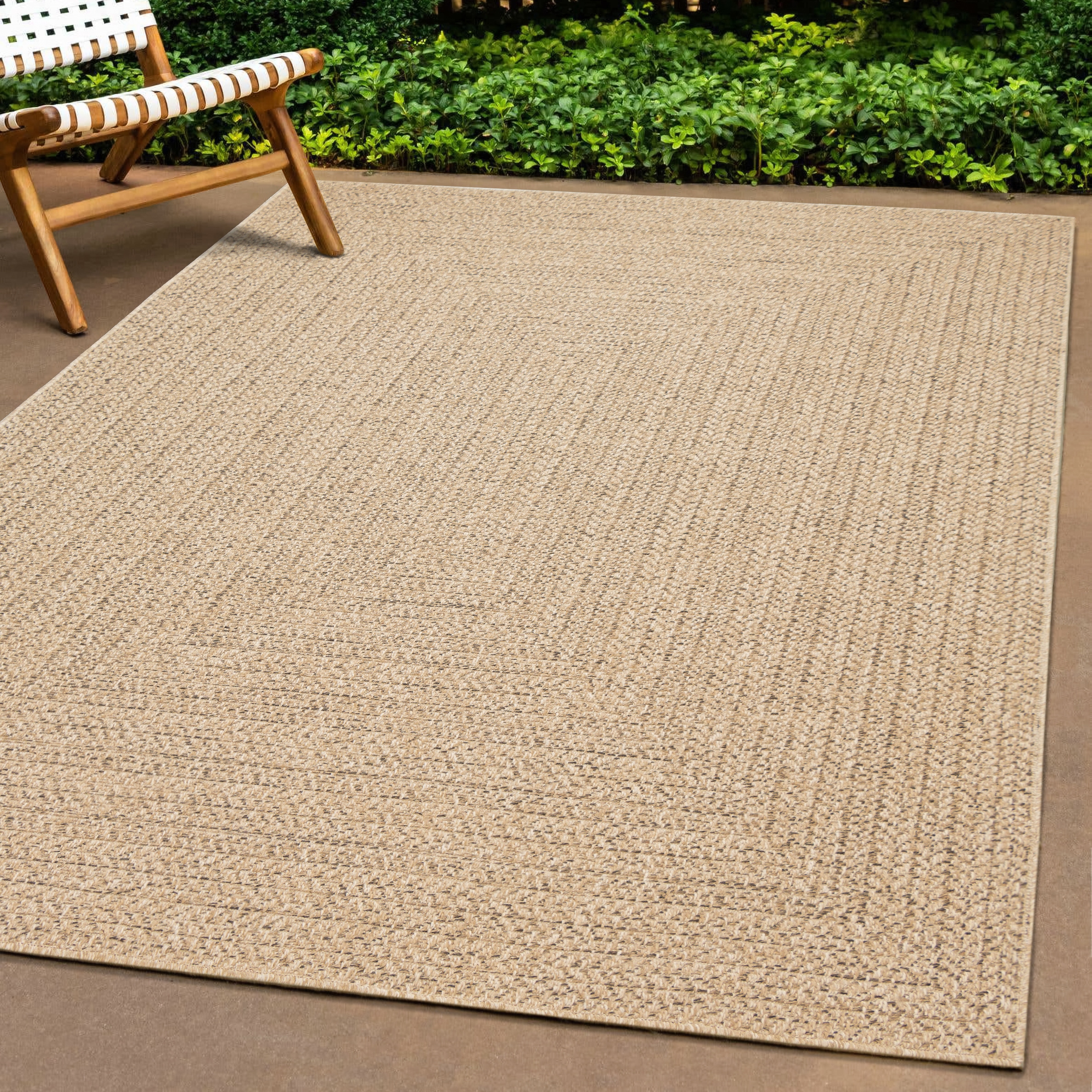 Image of the carpet Outdoorteppich "Kansas" rechteckig 10 mm Höhe moderner robuster In und Outdoor Teppich Jute Look