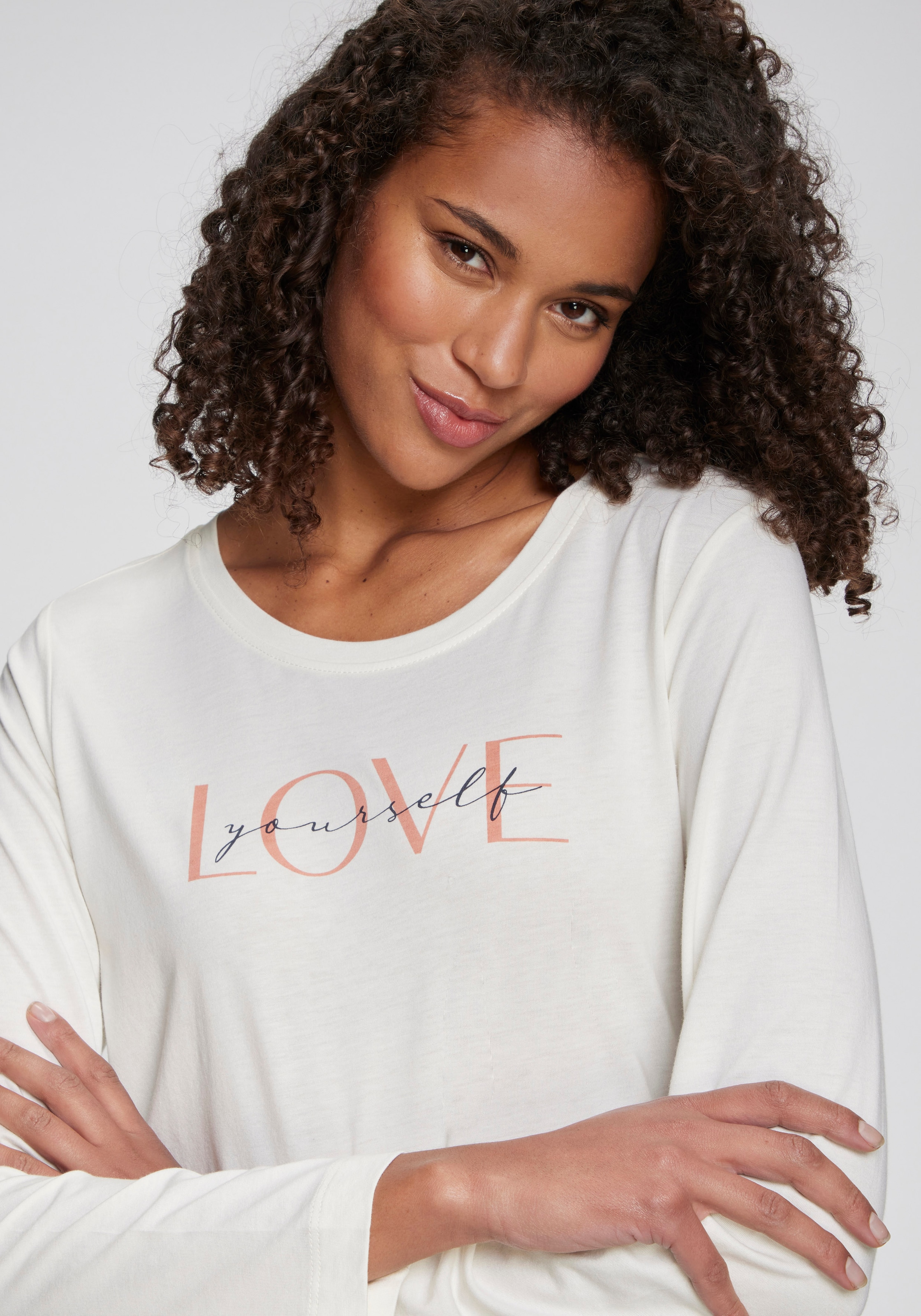 Vivance Dreams T-shirt à manches longues 1-teilig,  mit schönem Frontprint