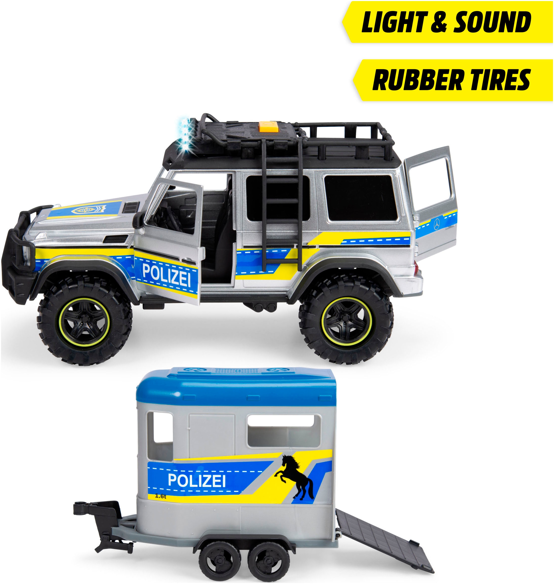 Dickie Toys Voiture-jouet »Police Horse Trailer« mit Licht und Sound