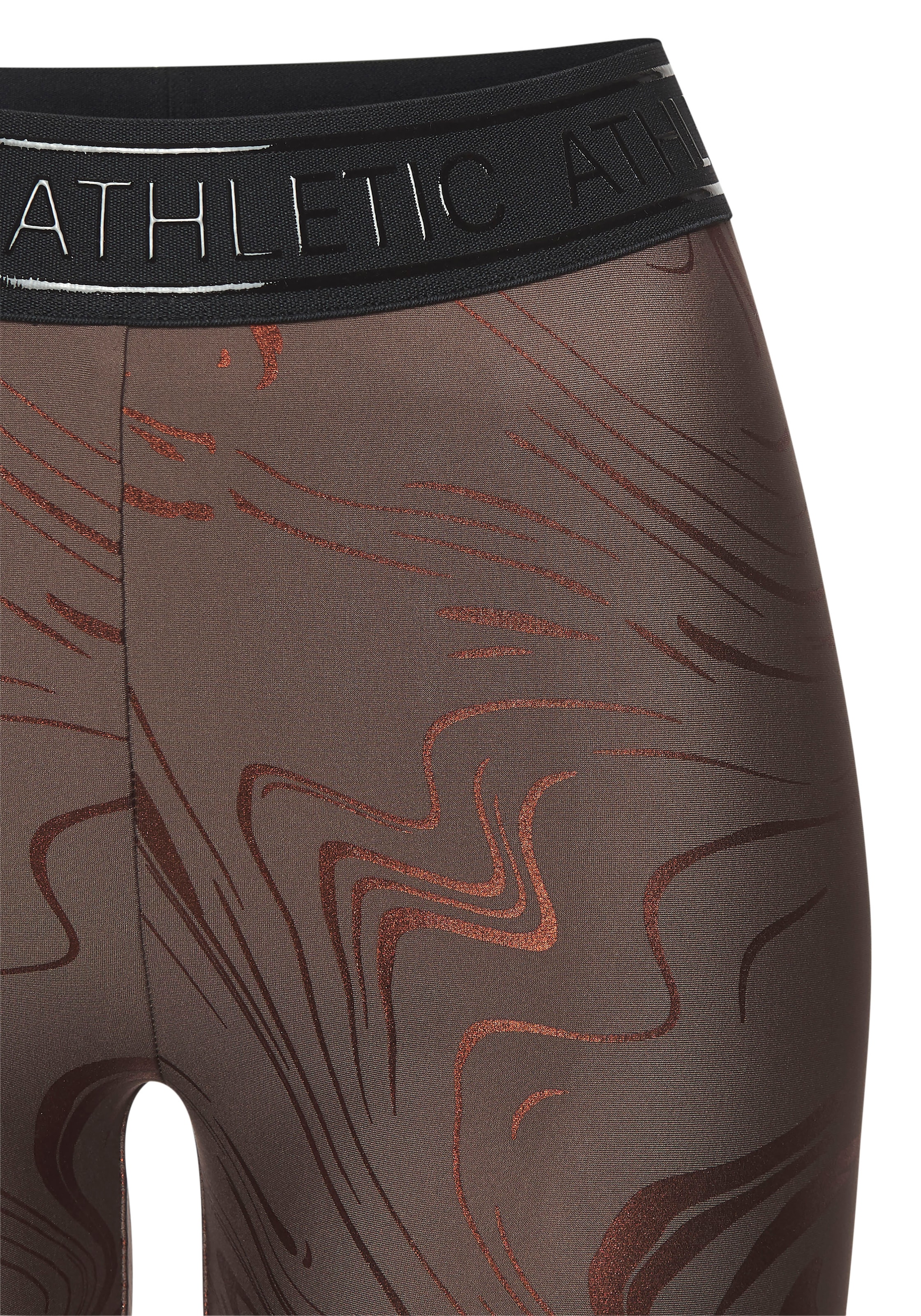 LASCANA ACTIVE Funktionsleggings, Sportleggings mit glänzendem Print und 3D Schriftzug