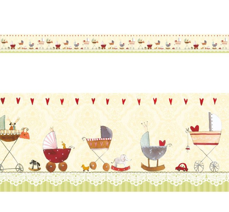 Image of Wall-Art Wandtattoo »Baby Bett Bordüre Kinderwagen«, (1 St.) bei Ackermann Versand Schweiz