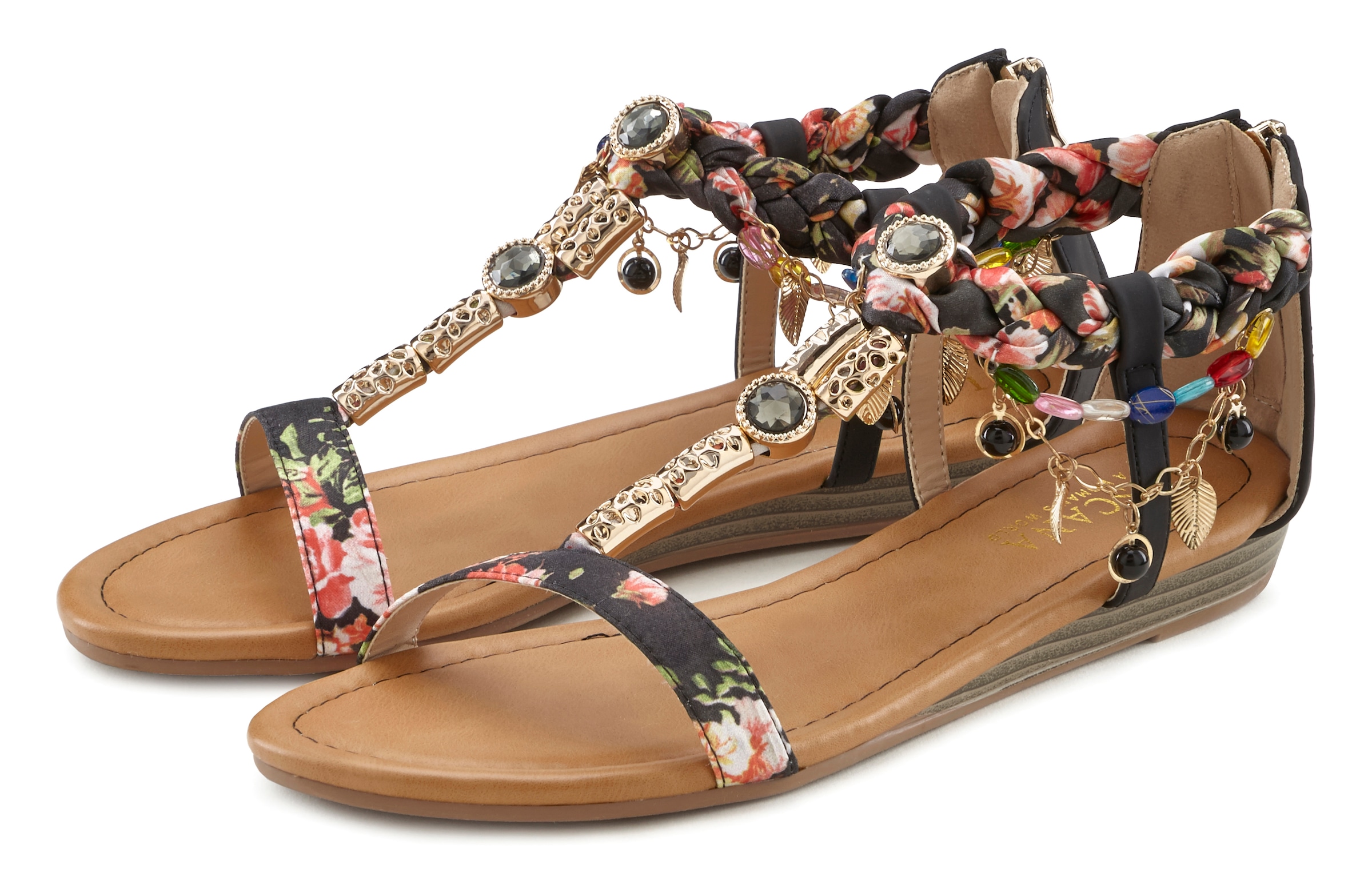 Image of LASCANA Sandale "offener Schuh," Sandalette, Sommerschuh im Festival-Look VEGAN