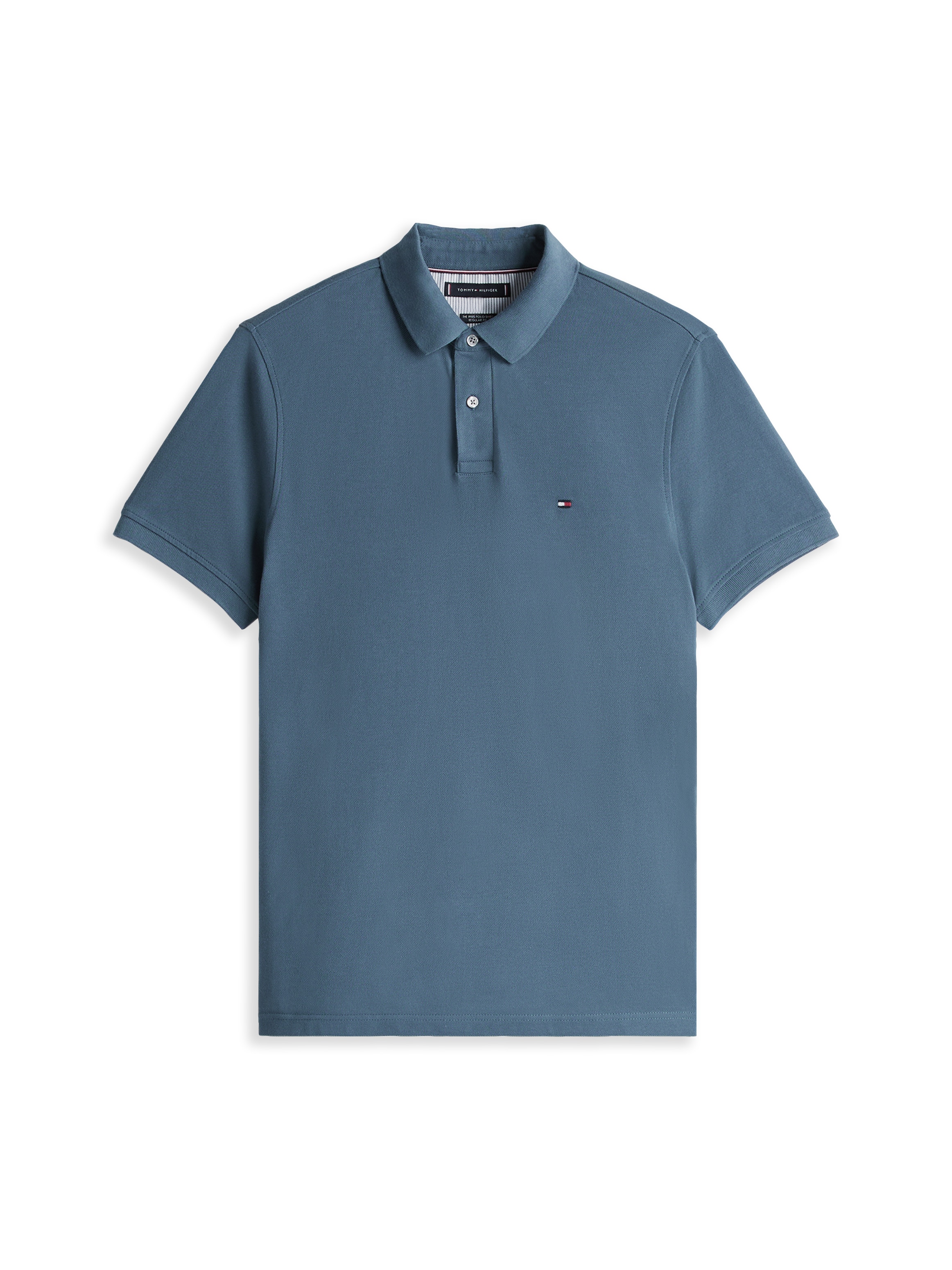 Tommy Hilfiger Polo »1985 REGULAR POLO mit Kontraststreifen und Knopfleiste« unifarben, sportlich, regular fit, Baumwollmix, Polokragen