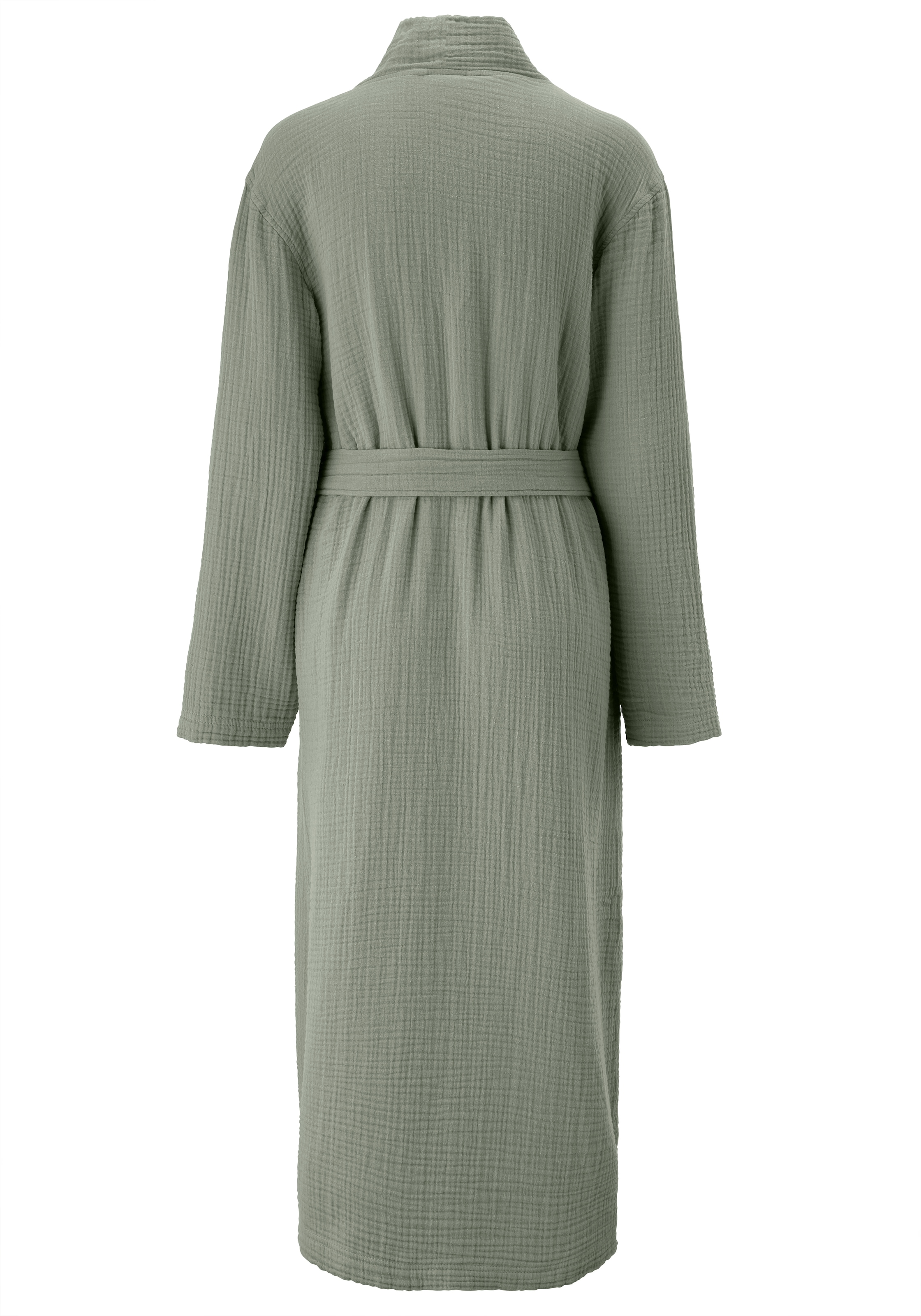 my home Peignoir de bain »Juna Musselin, ideal für Sauna & Spa, Hotelbademantel, Morgenmantel« 1 cuis tlg., modern, leichte Qualität, 100% Baumwolle