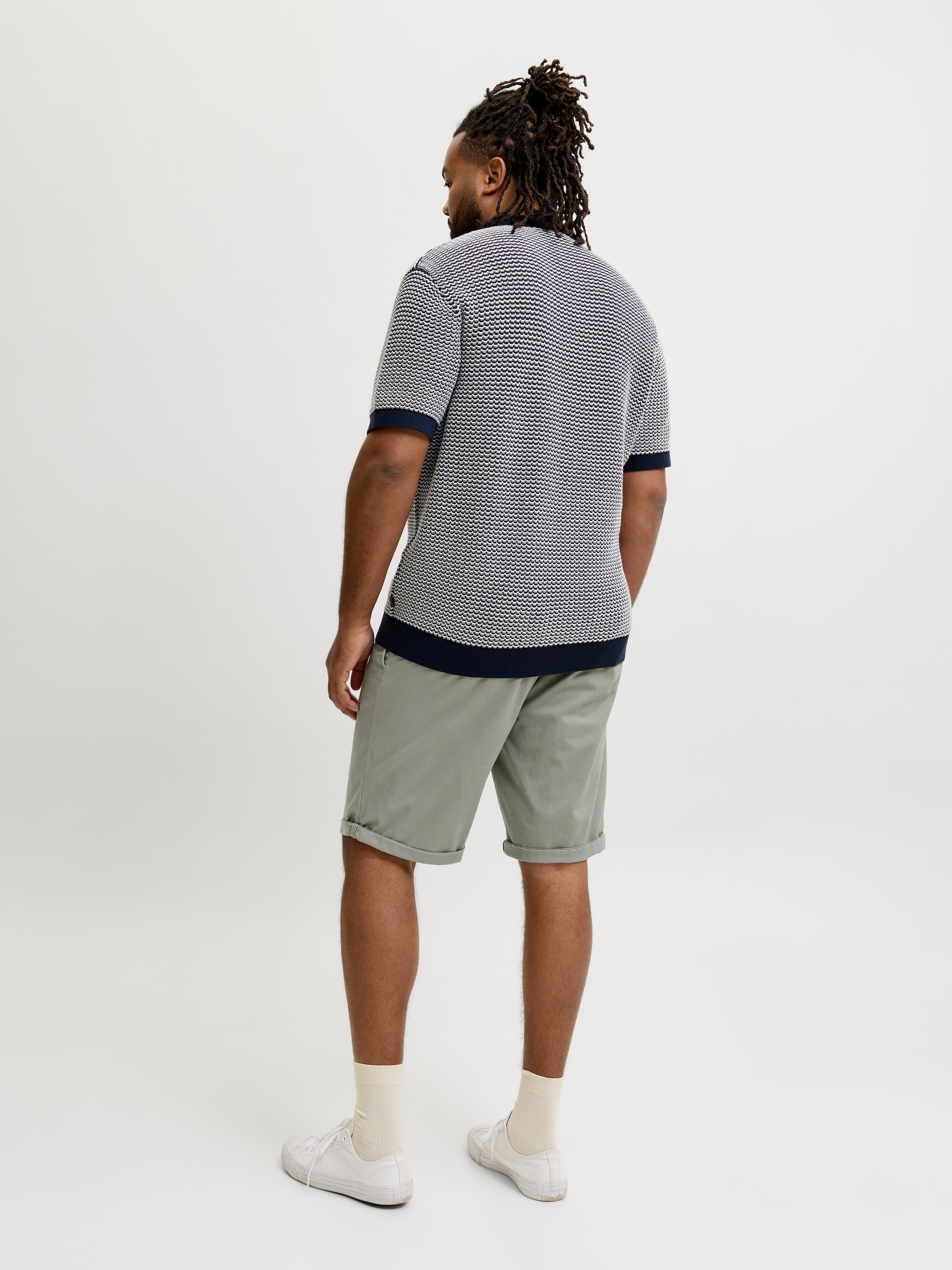 Jack & Jones PlusSize Short en chino »JPSTBOWIE JJSHORTS SOLID SN  PLS«  avec revers