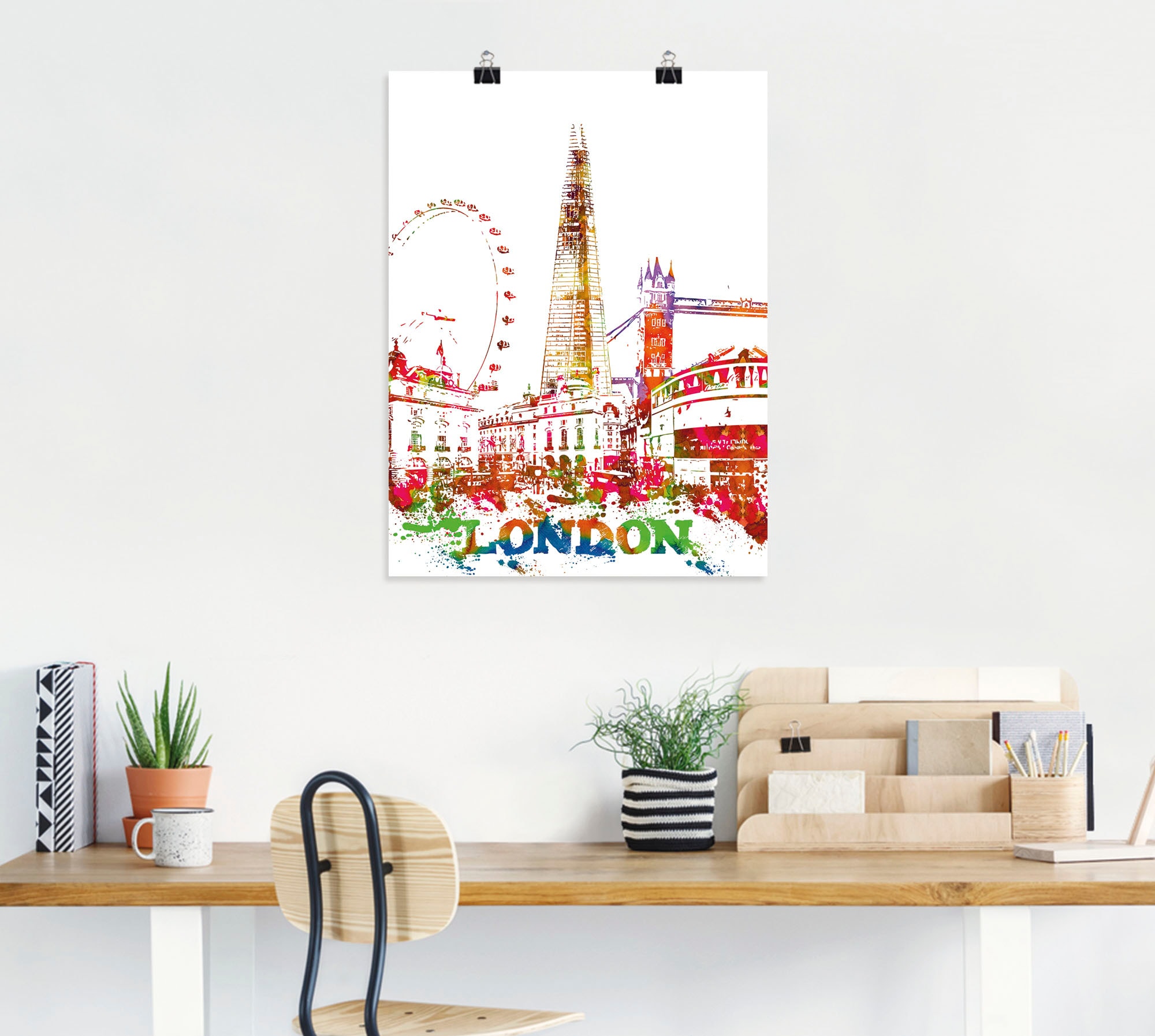 Artland Fresque murale »London Grafik« 1 cuis tlg. ohne Rahmen
