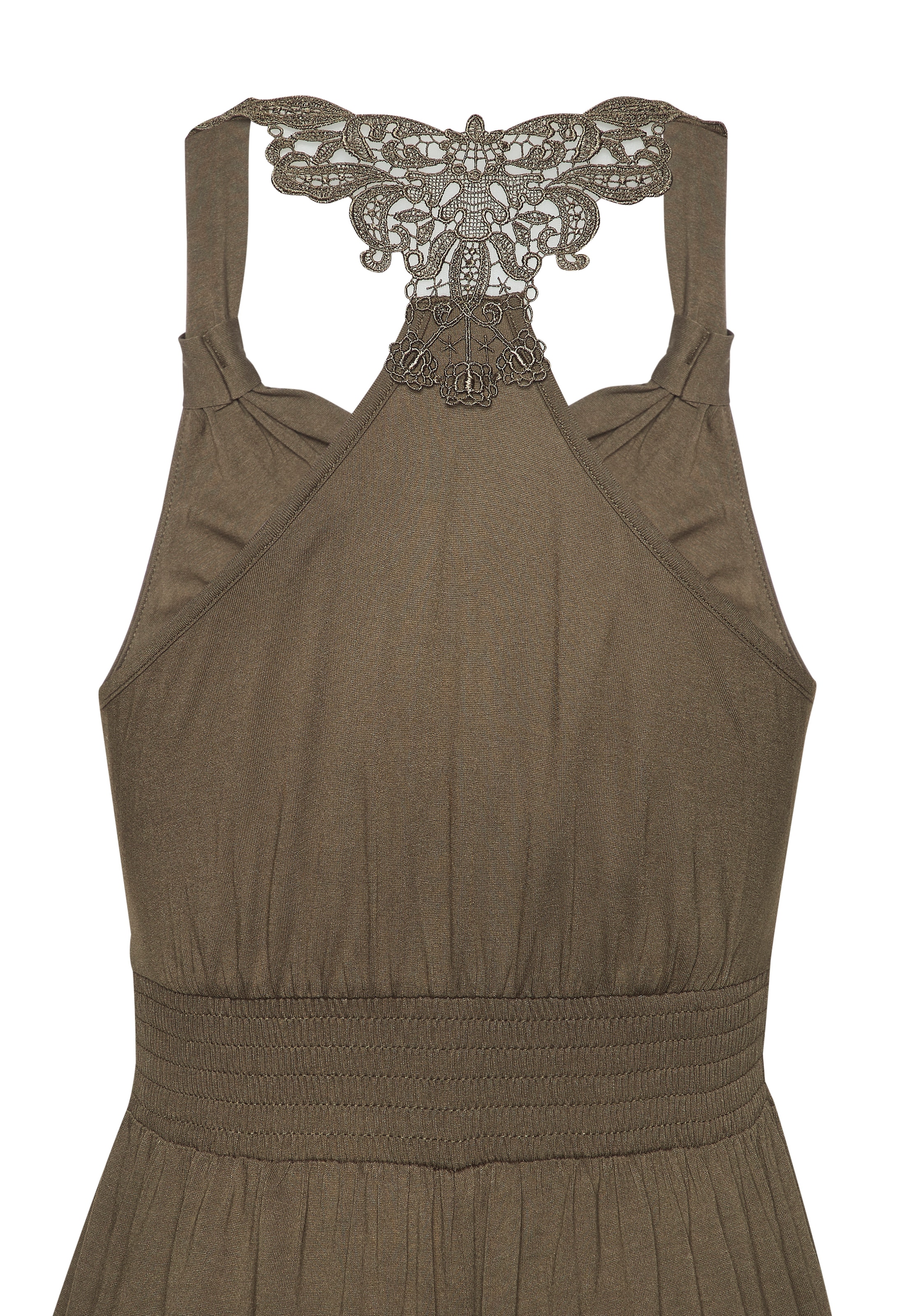 LASCANA Maxi robe mit Häkel-Detail am Rücken, Sommerkleid