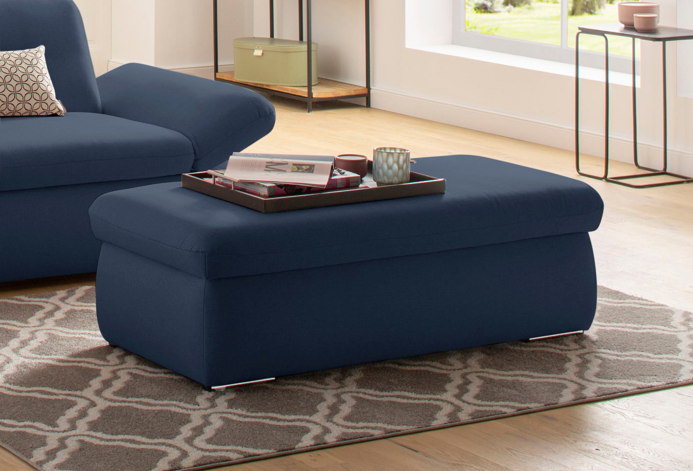 Home affaire Polsterhocker »Avesa« Mit grossem Staufach, passend zur Serie "Avesa", B/T/H: 136/64/43 cm